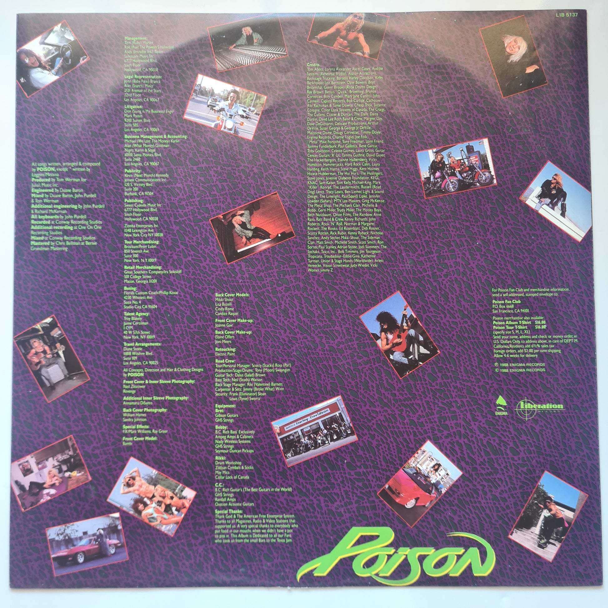 Poison – Open Up & Say... Ahh! - 1988 (Australian pressing) - Vinyl Record LP - Sound Hound Records