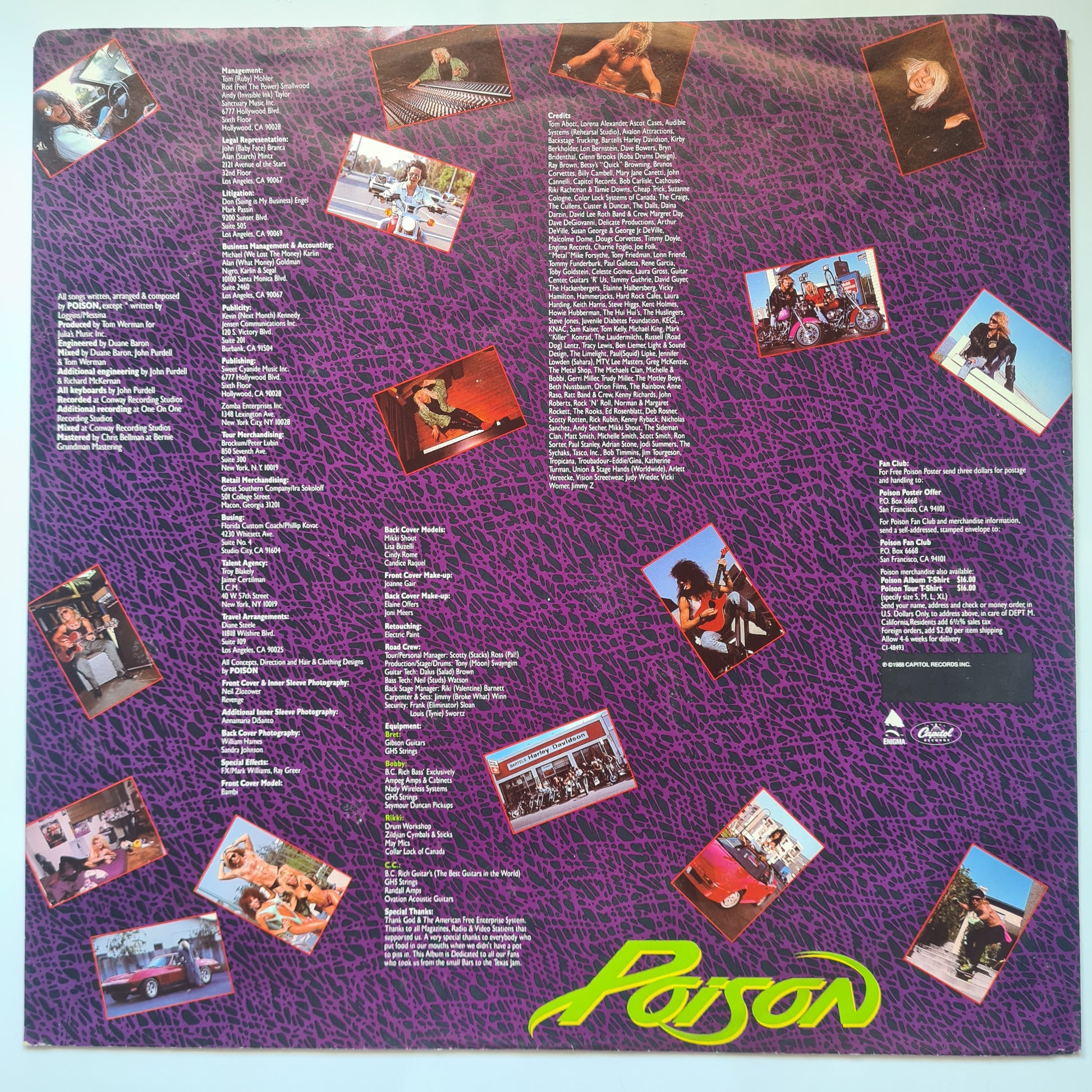 Poison – Open Up & Say... Ahh! - 1988 (Canadian Press) - Vinyl Record LP (near mint) - Sound Hound Records