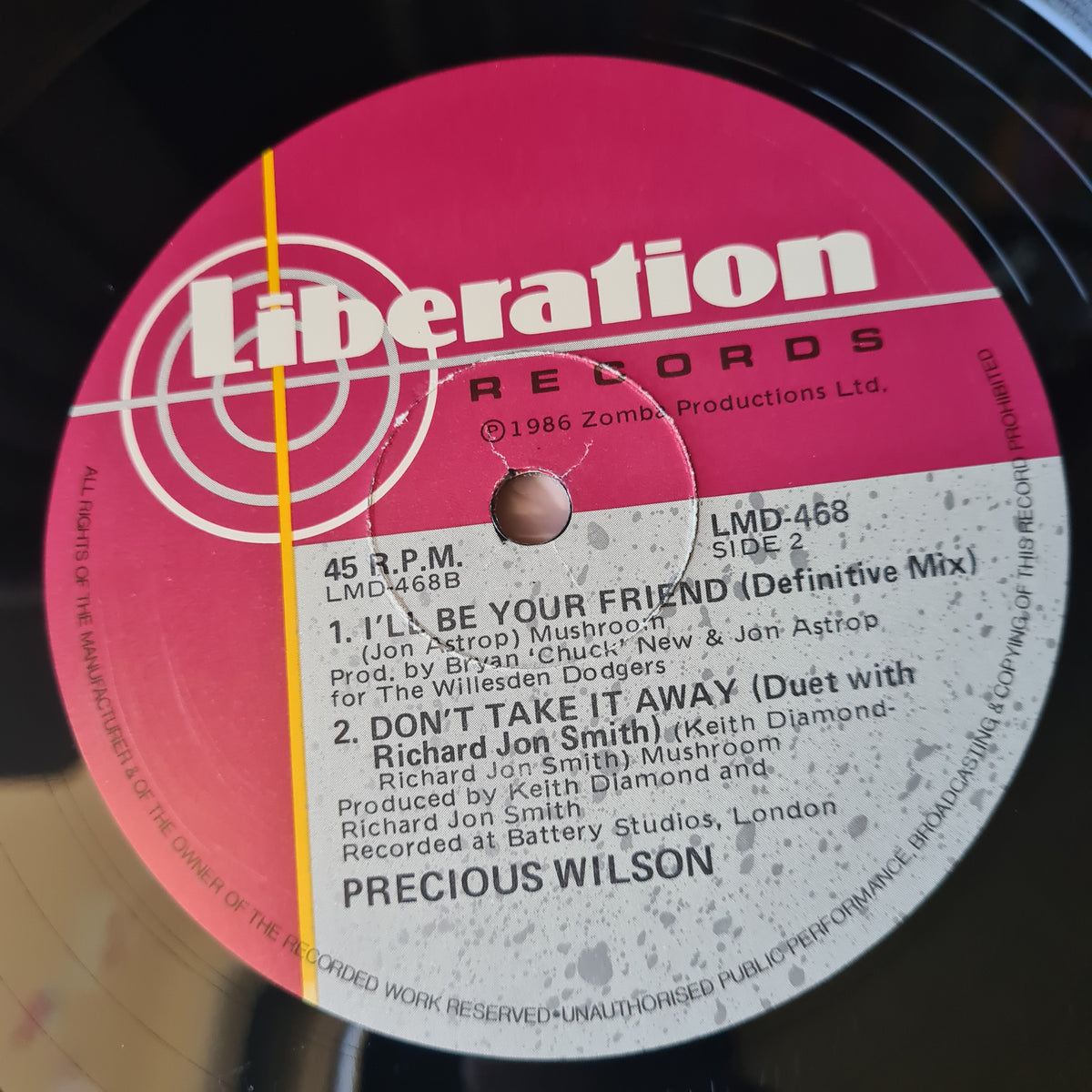 Precious Wilson - The Jewel Of The Nile - 1986 - Vinyl Record 12" Maxi Single - Sound Hound Records