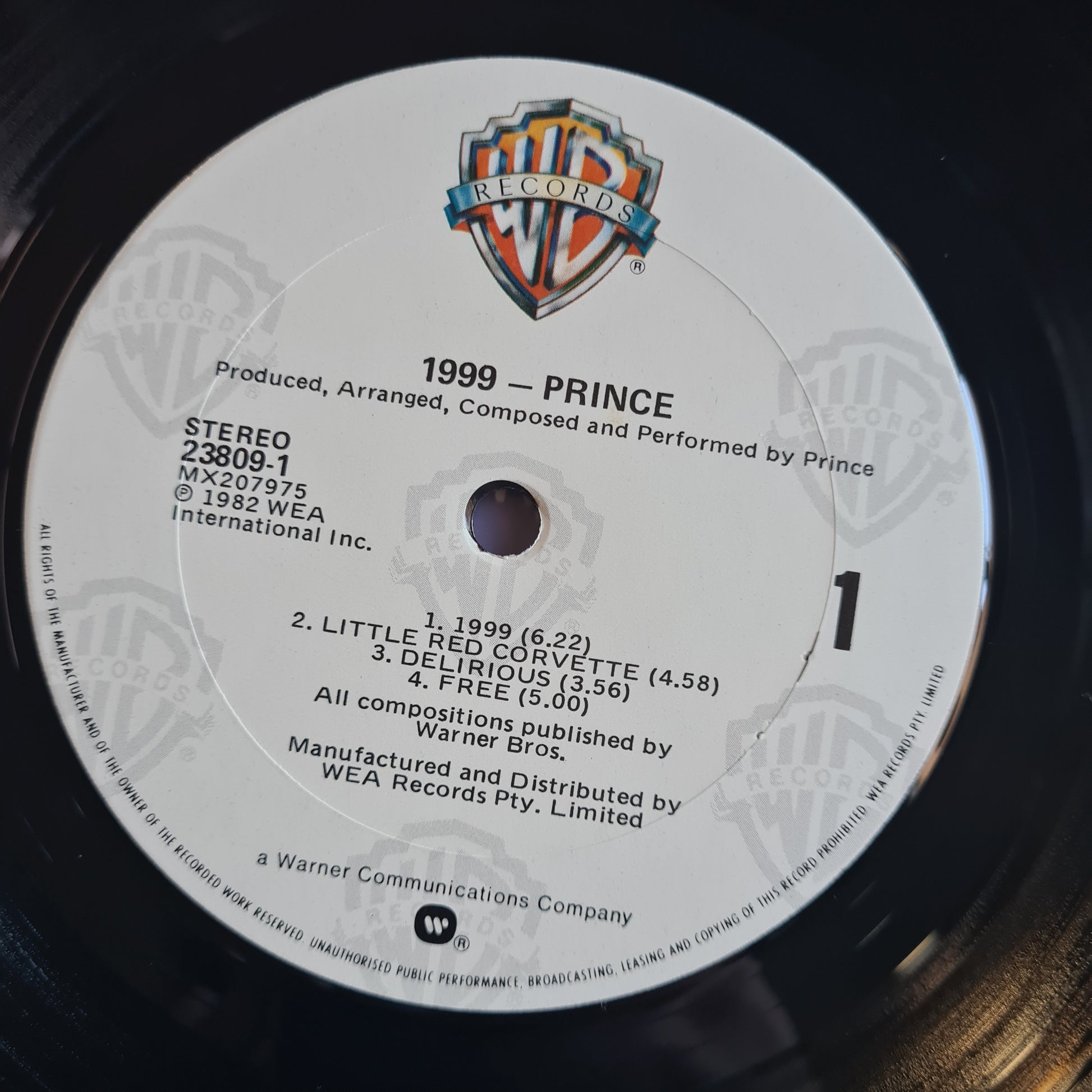 Prince – 1999 - 1982 (1983 Single LP Version Australian Pressing) Vinyl Record (near mint) - Sound Hound Records