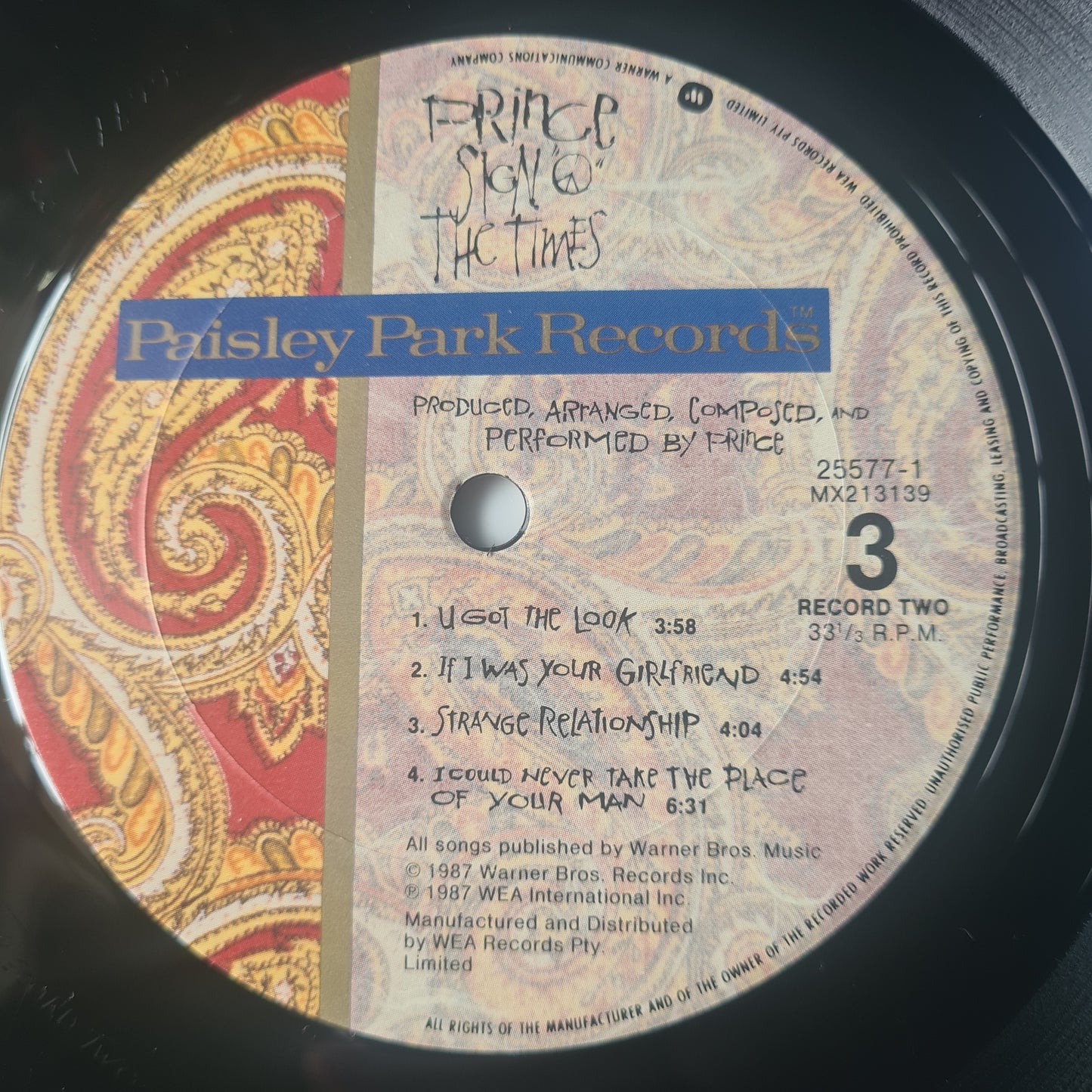 Prince – Sign "O" The Times - 1987 - Vinyl Record 2LP *NO COVER: RECORDS & INNER SLEEVES ONLY* - Sound Hound Records
