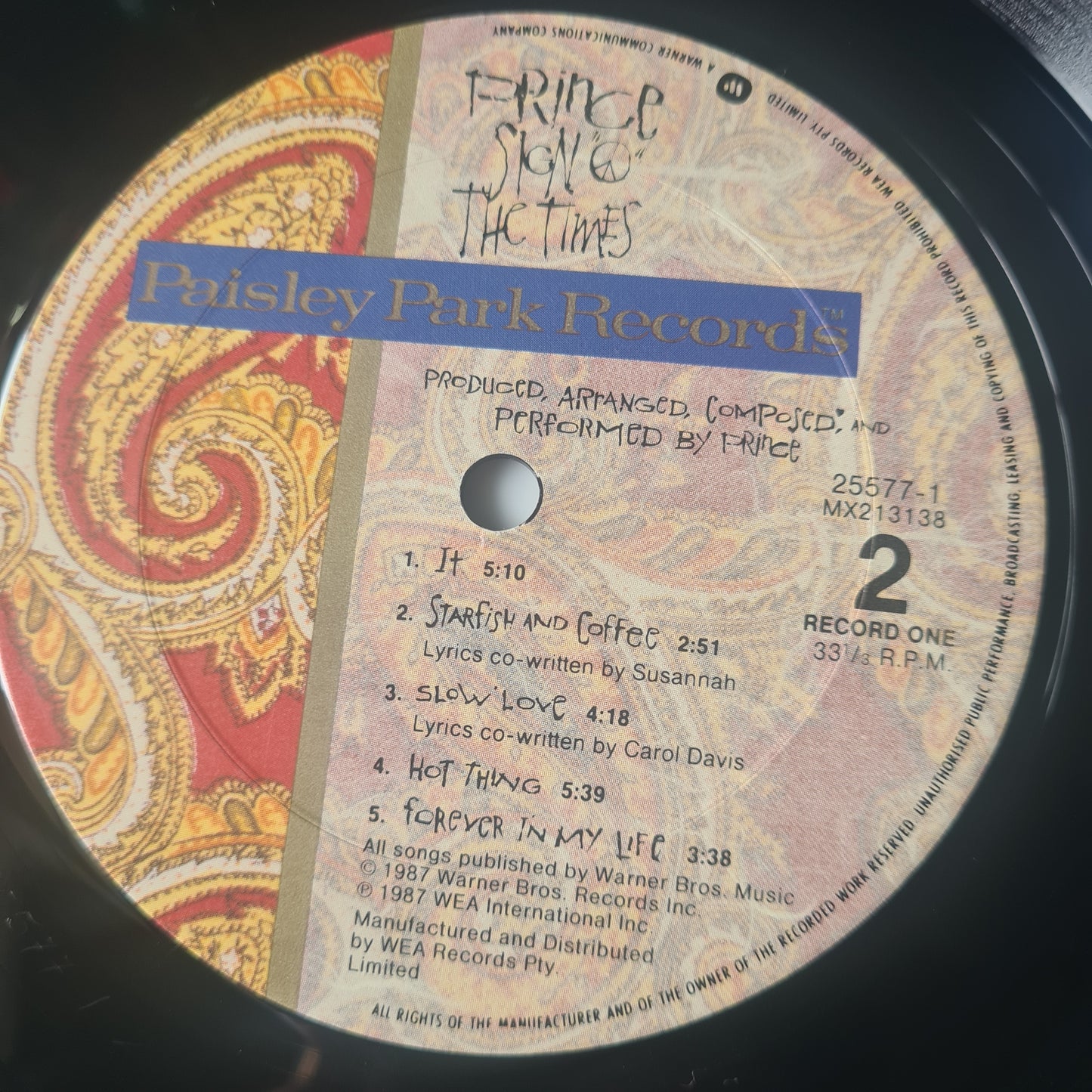 Prince – Sign "O" The Times - 1987 - Vinyl Record 2LP *NO COVER: RECORDS & INNER SLEEVES ONLY* - Sound Hound Records