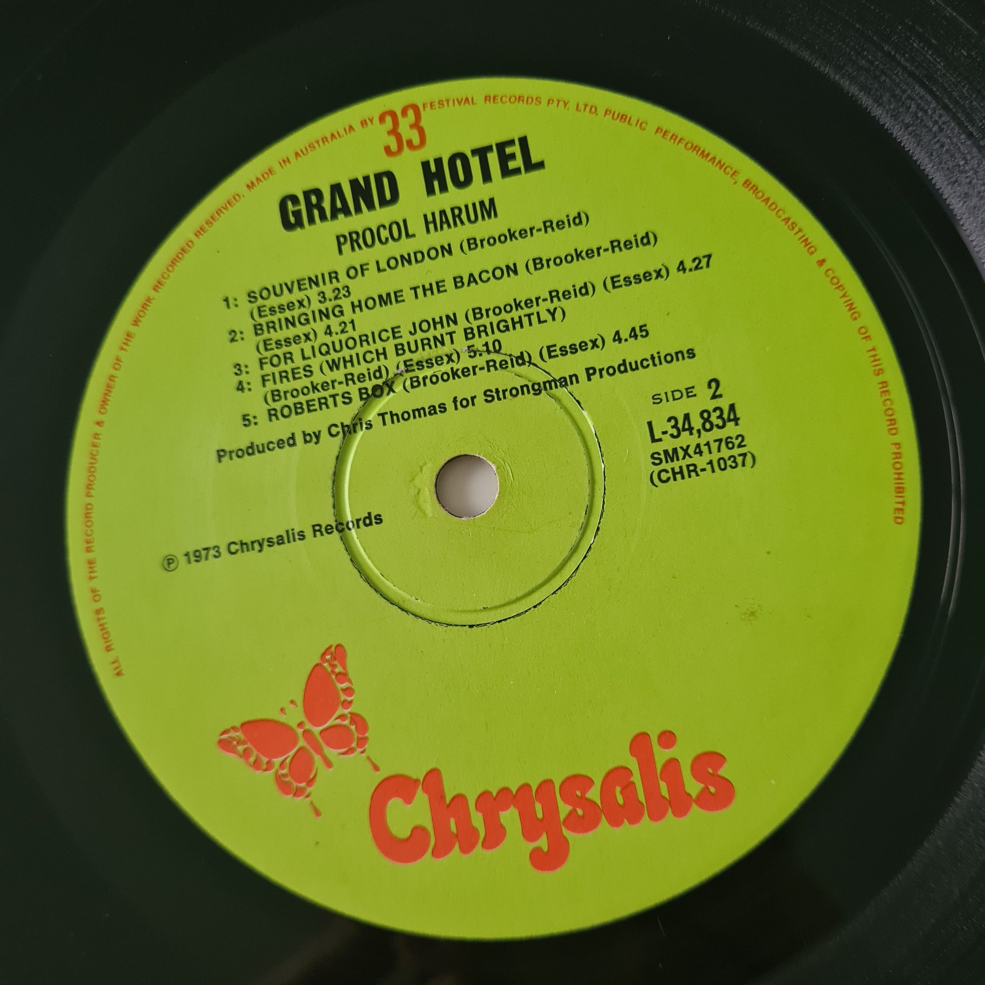 Procol Harum  – Grand Hotel - 1973 - Vinyl Record LP - Sound Hound Records