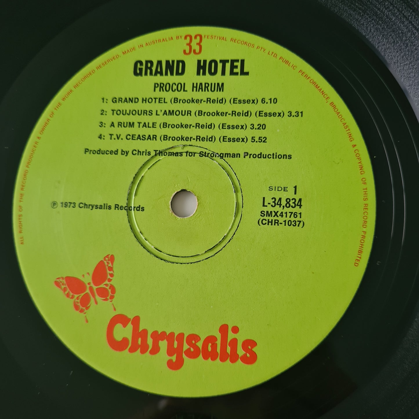 Procol Harum  – Grand Hotel - 1973 - Vinyl Record LP - Sound Hound Records