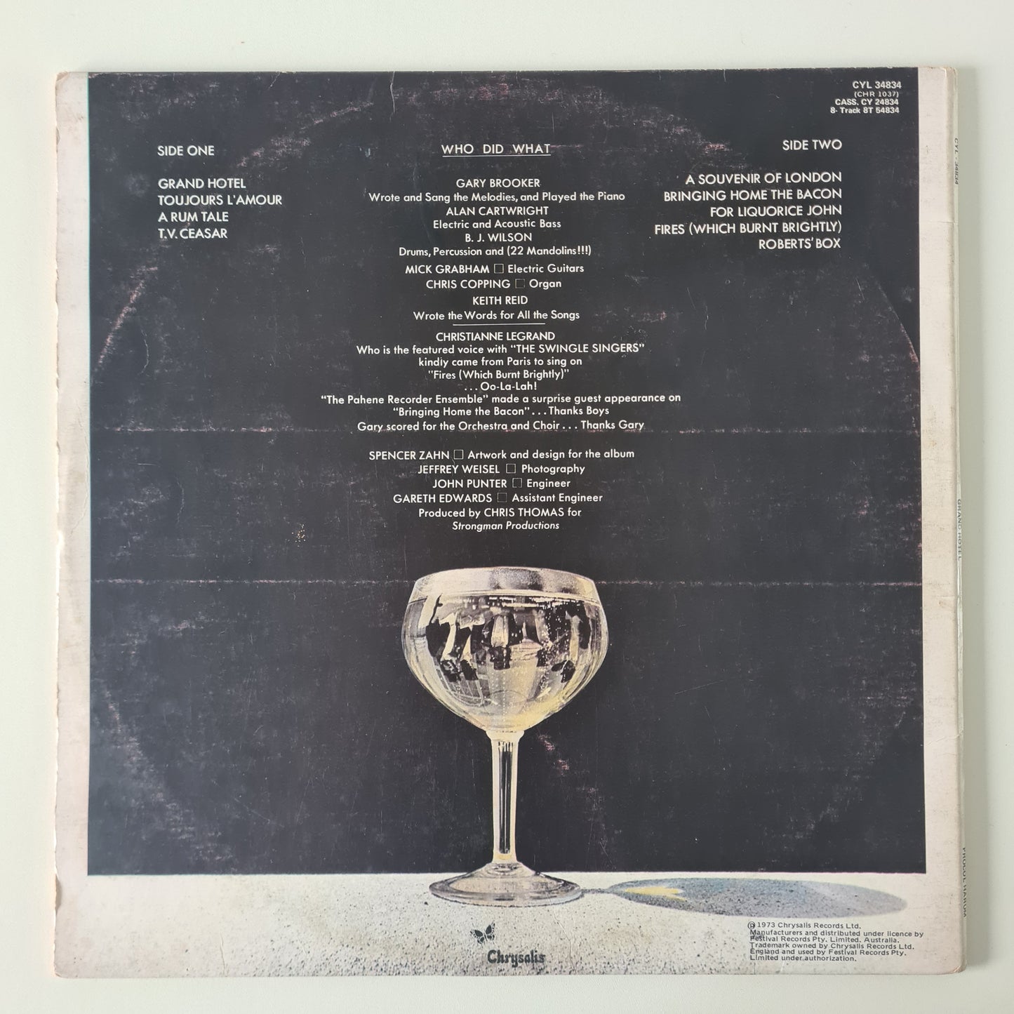 Procol Harum  – Grand Hotel - 1973 - Vinyl Record LP - Sound Hound Records