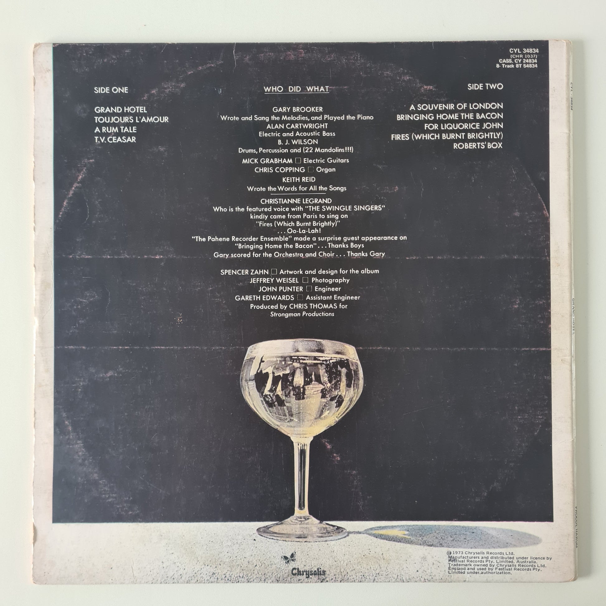 Procol Harum  – Grand Hotel - 1973 - Vinyl Record LP - Sound Hound Records