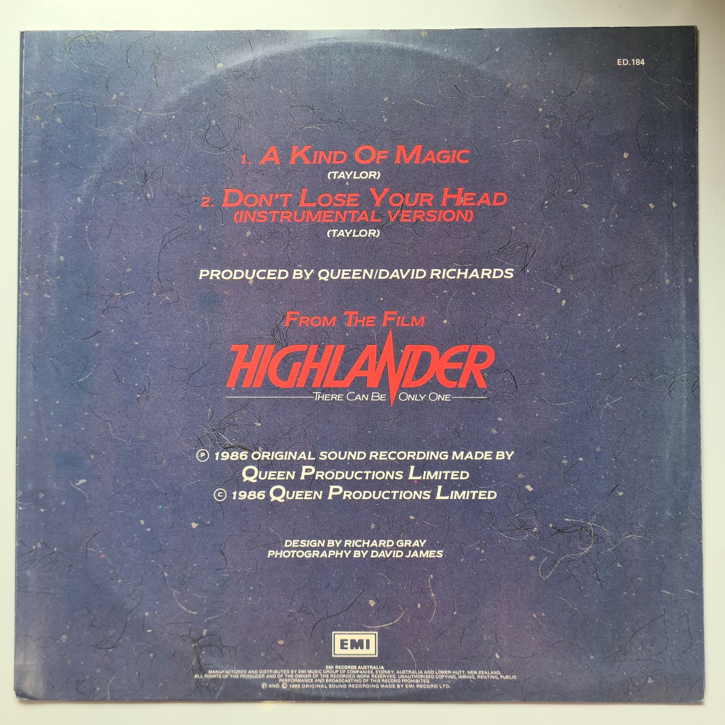 Queen – A Kind Of Magic (From The Film: Highlander) - 1986 - Vinyl Record 12" Maxi Single *RARE* - Sound Hound Records