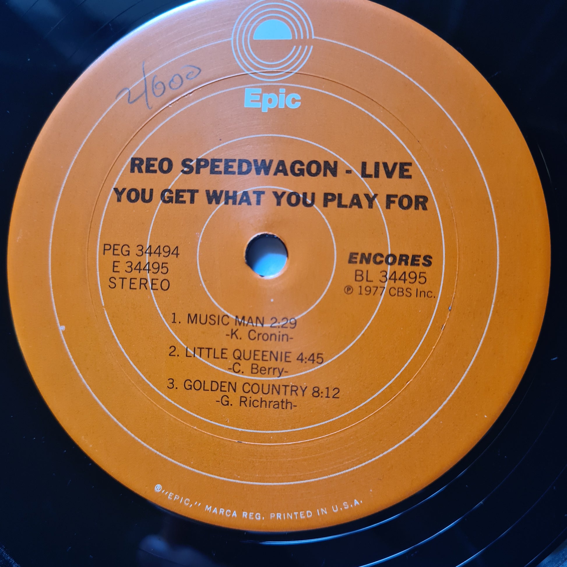 REO Speedwagon – You Get What You Play For (2LP Live Album) - 1977 (USA Pressing) -Vinyl Record LP - Sound Hound Records
