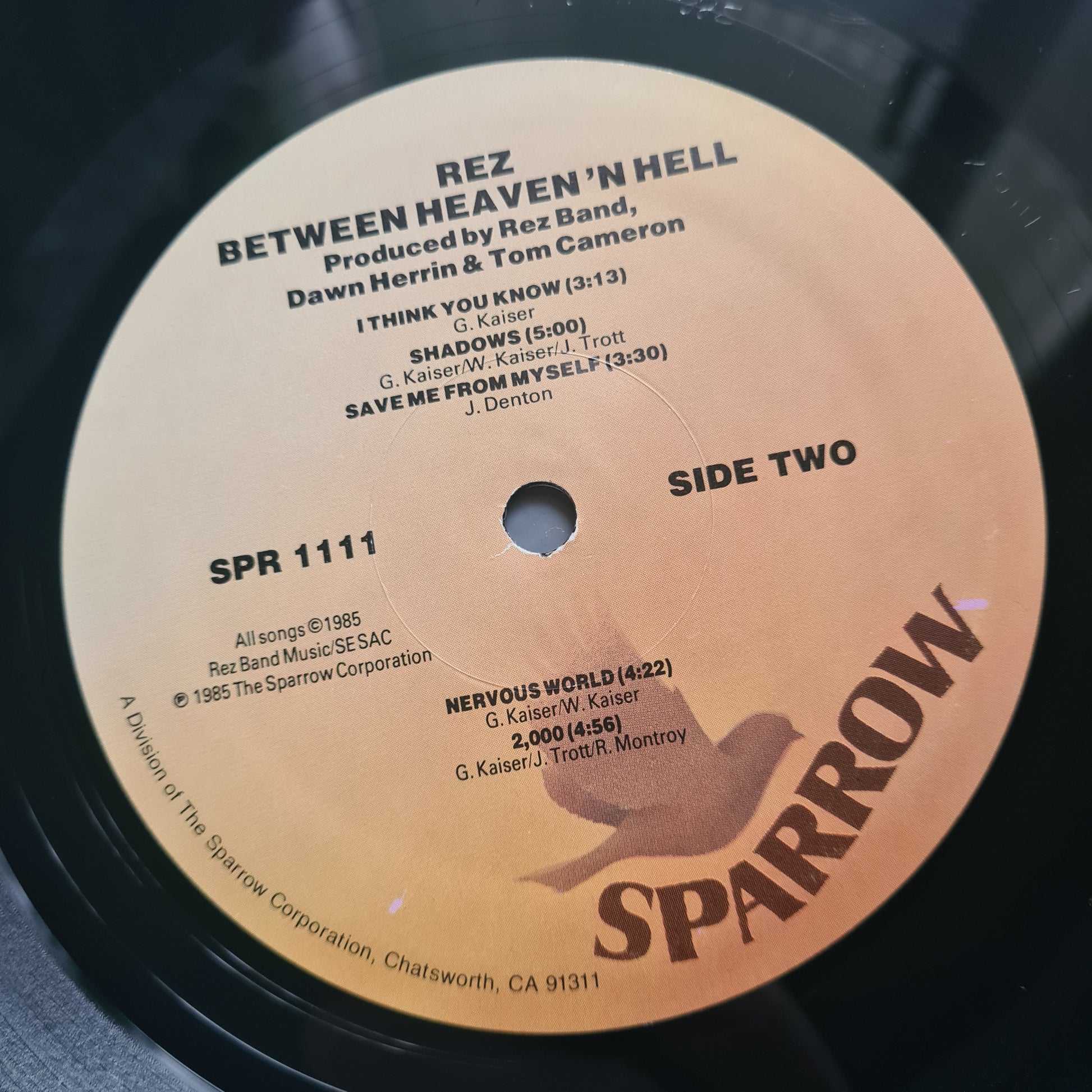 REZ (Resurrection Band) – Between Heaven 'N Hell - 1985 - Vinyl Record LP - Sound Hound Records