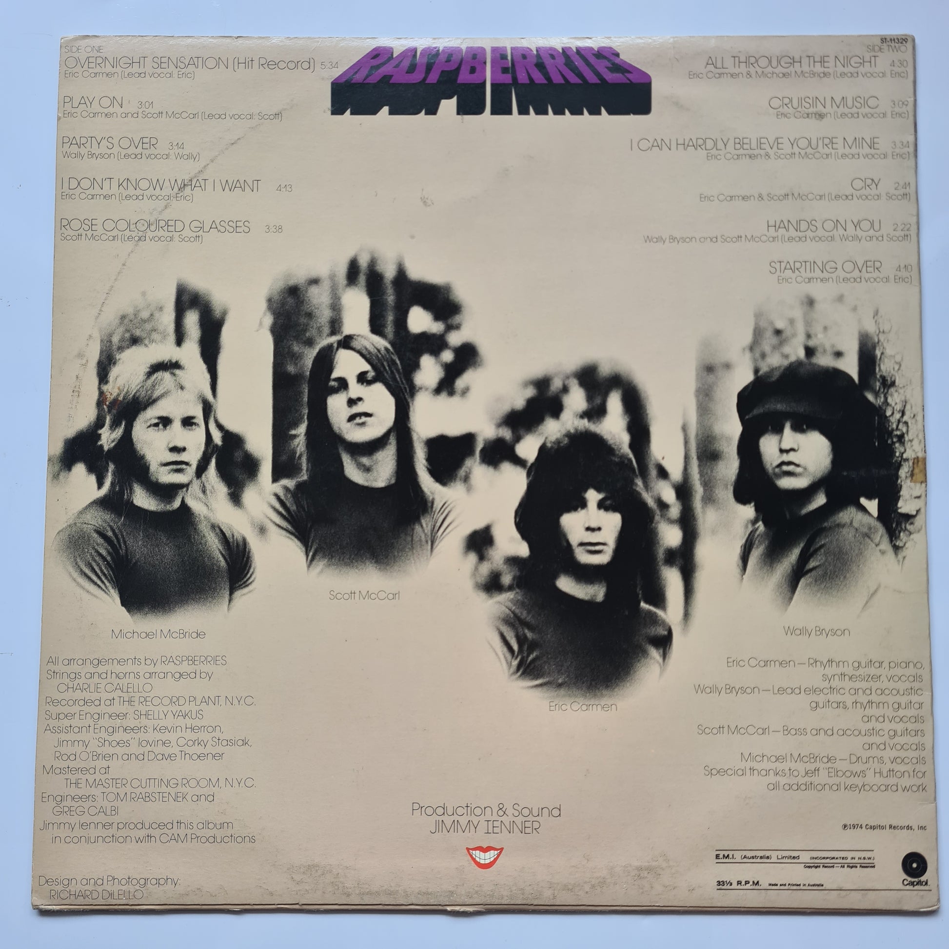 Raspberries (Eric Carmen) – Starting Over - 1974 - Vinyl Record LP - Sound Hound Records