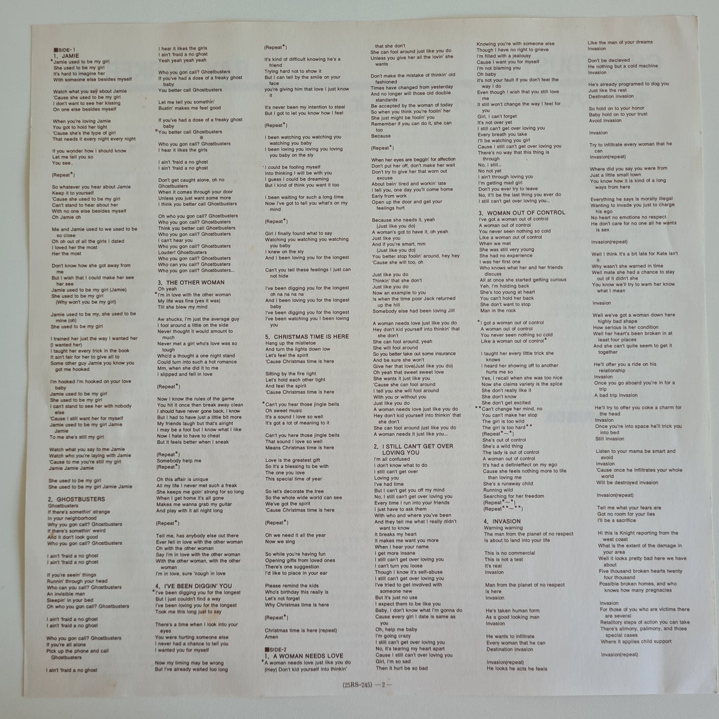 Ray Parker Jr. – Chartbusters - 1984 - Vinyl Record LP (near mint) with stickers - Sound Hound Records
