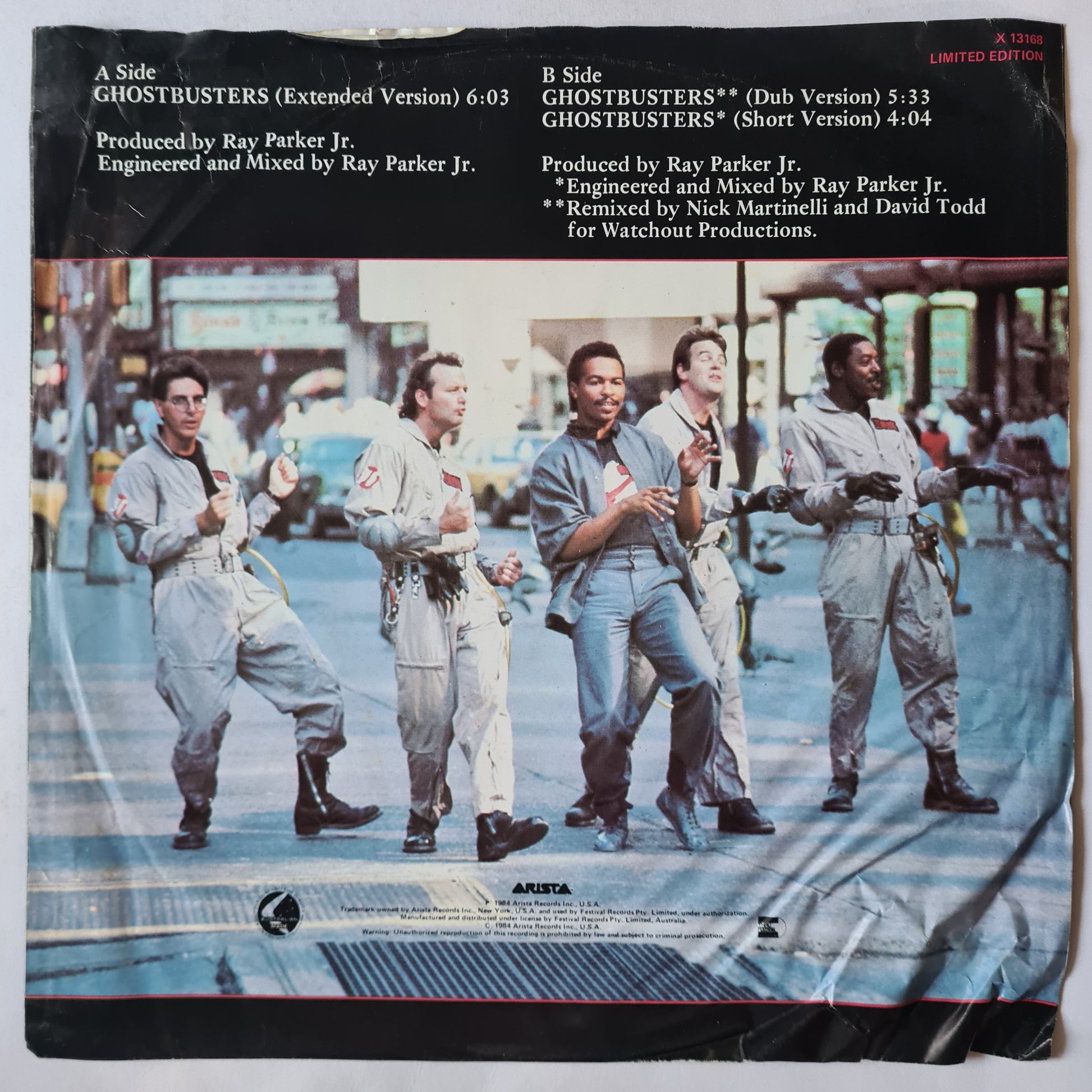 Ray Parker Jr. – Ghostbusters (Extended Version) - 1984 - Vinyl Record- 12" Single, Limited Edition - Sound Hound Records