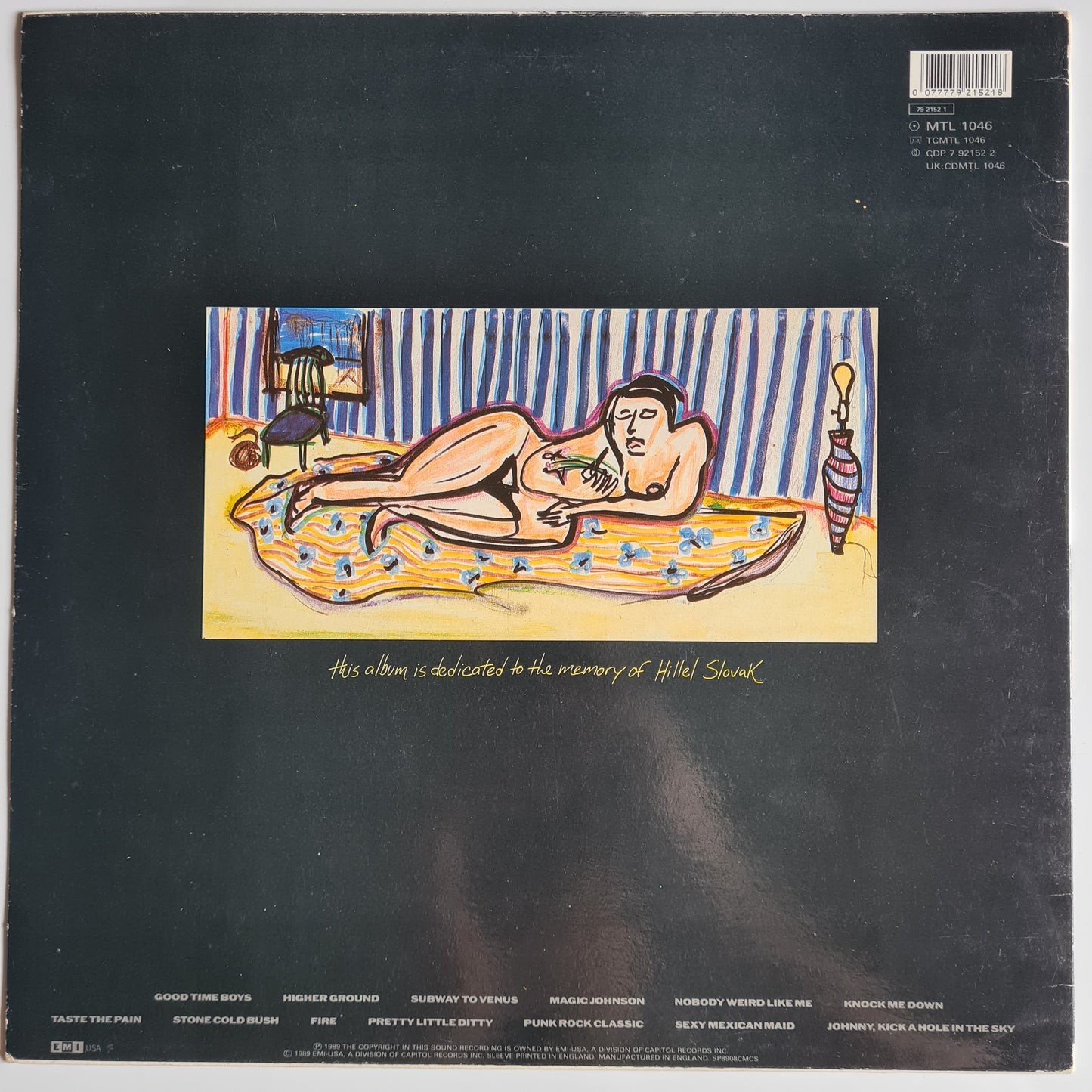 Red Hot Chili Peppers – Mothers Milk - 1989 (UK pressing) - Vinyl Record LP - Sound Hound Records