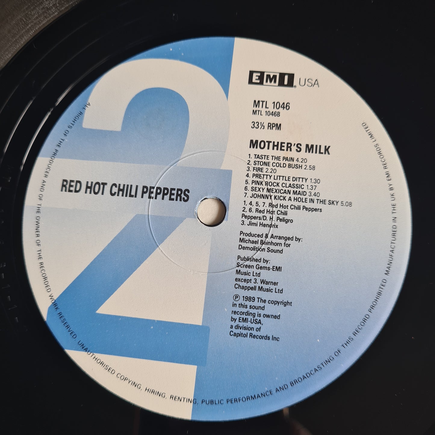 Red Hot Chili Peppers – Mothers Milk - 1989 (UK pressing) - Vinyl Record LP - Sound Hound Records