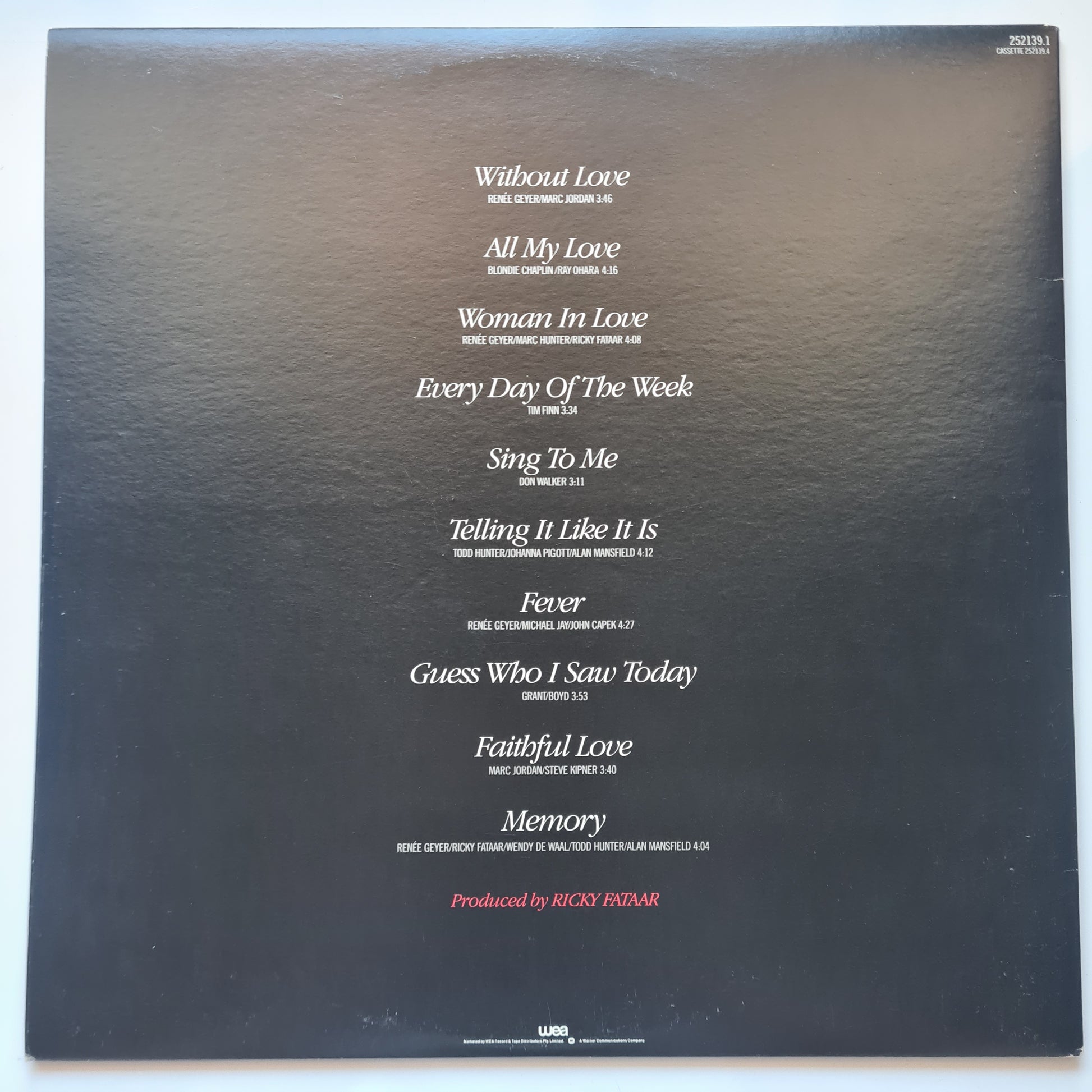 Renee Geyer – Sing To Me - 1985 - Vinyl Record LP (near mint) - Sound Hound Records