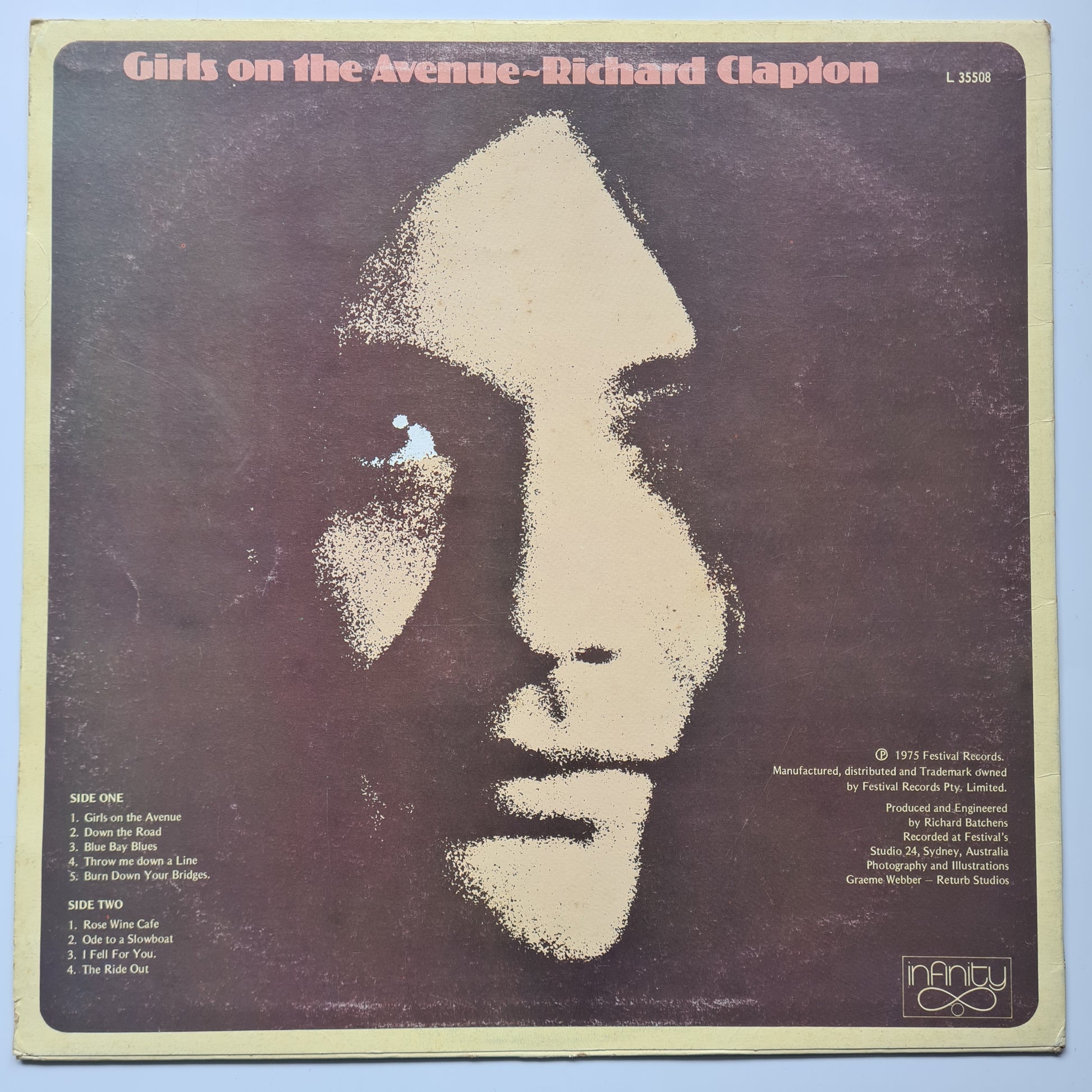 Richard Clapton – Girls On The Avenue - 1975 (1st Australian Pressing) - Vinyl Record LP - Sound Hound Records