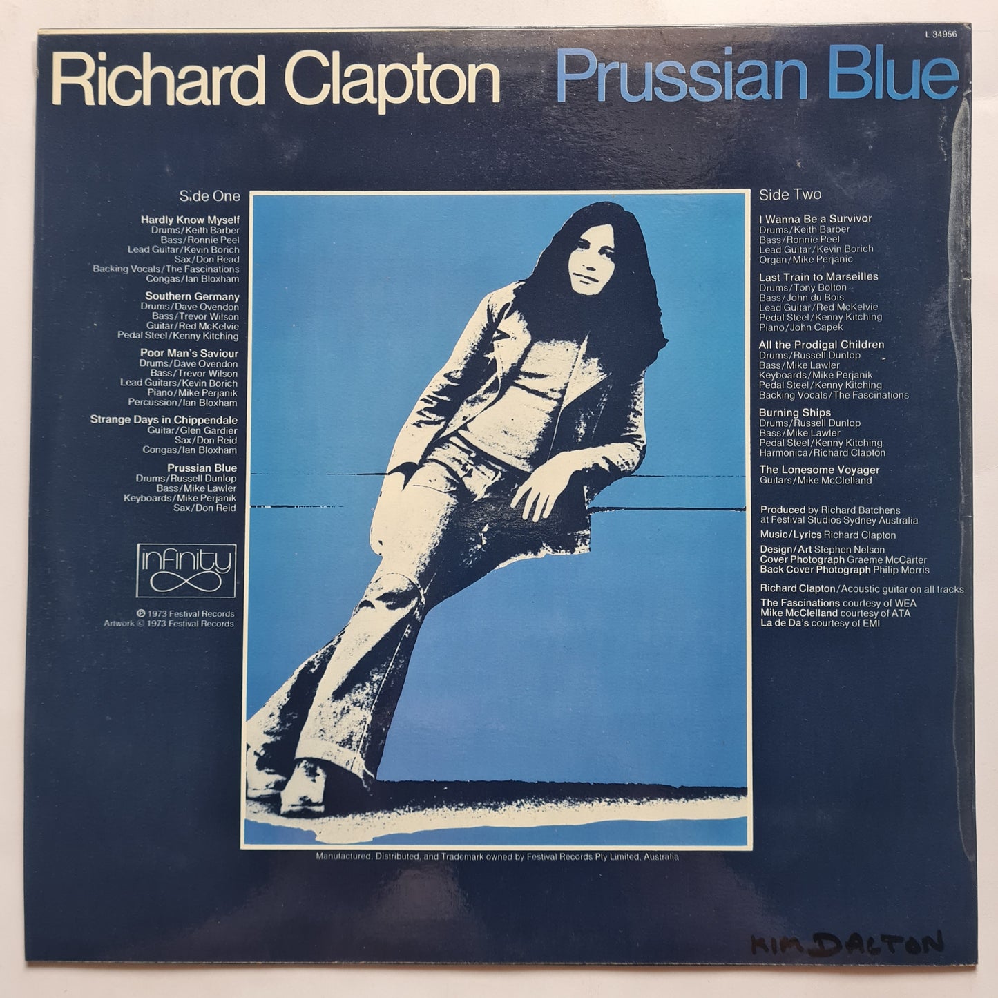 Richard Clapton – Prussian Blue - 1973 (First Pressing) - Vinyl Record LP (with lyric insert) *VERY RARE* - Sound Hound Records
