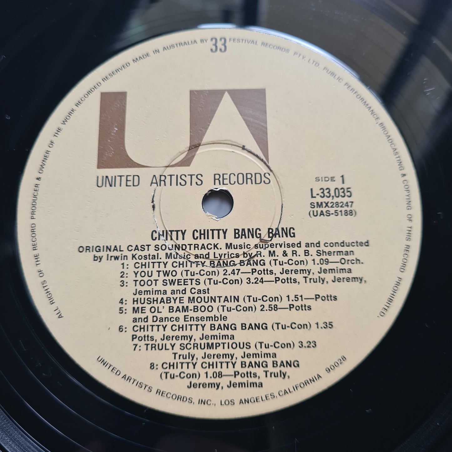 Richard M. Sherman & Robert B. Sherman – Chitty Chitty Bang Bang - 1968 (1975 Australian Pressing) - Vinyl Record LP - Sound Hound Records