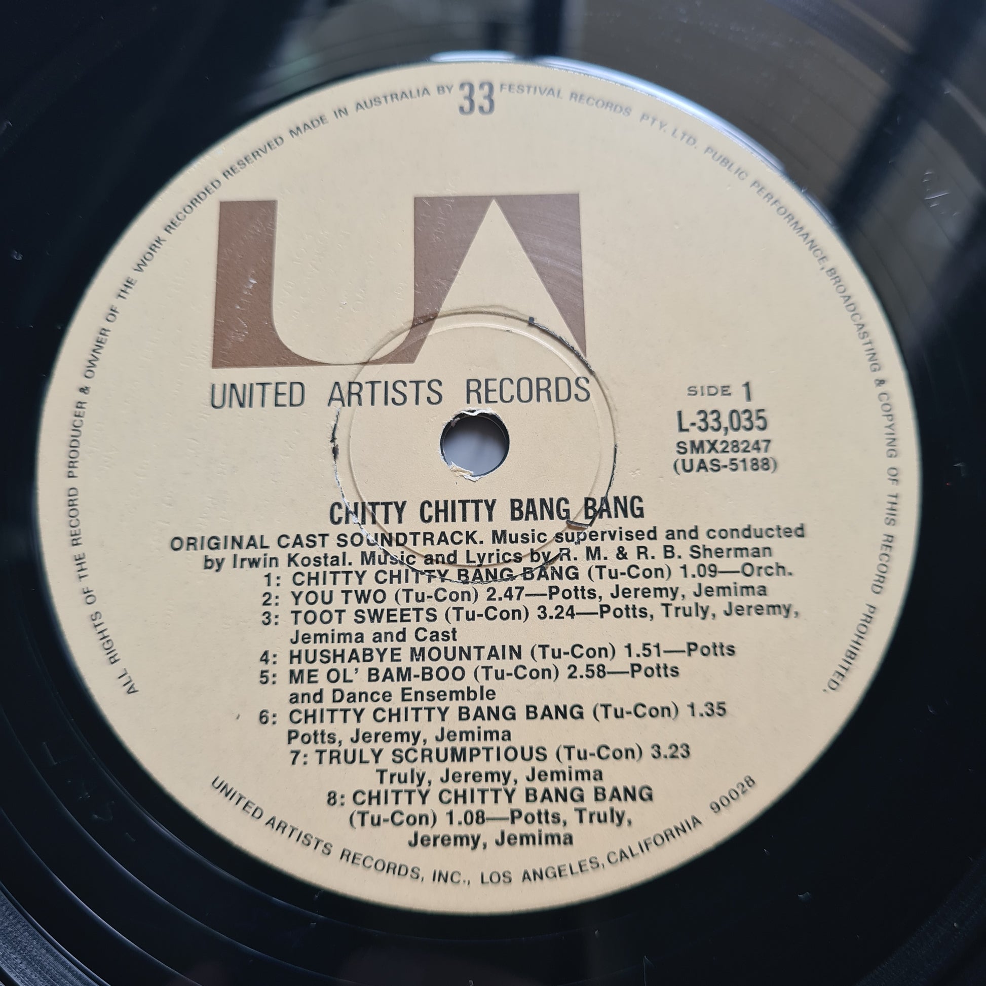 Richard M. Sherman & Robert B. Sherman – Chitty Chitty Bang Bang - 1968 (1975 Australian Pressing) - Vinyl Record LP - Sound Hound Records