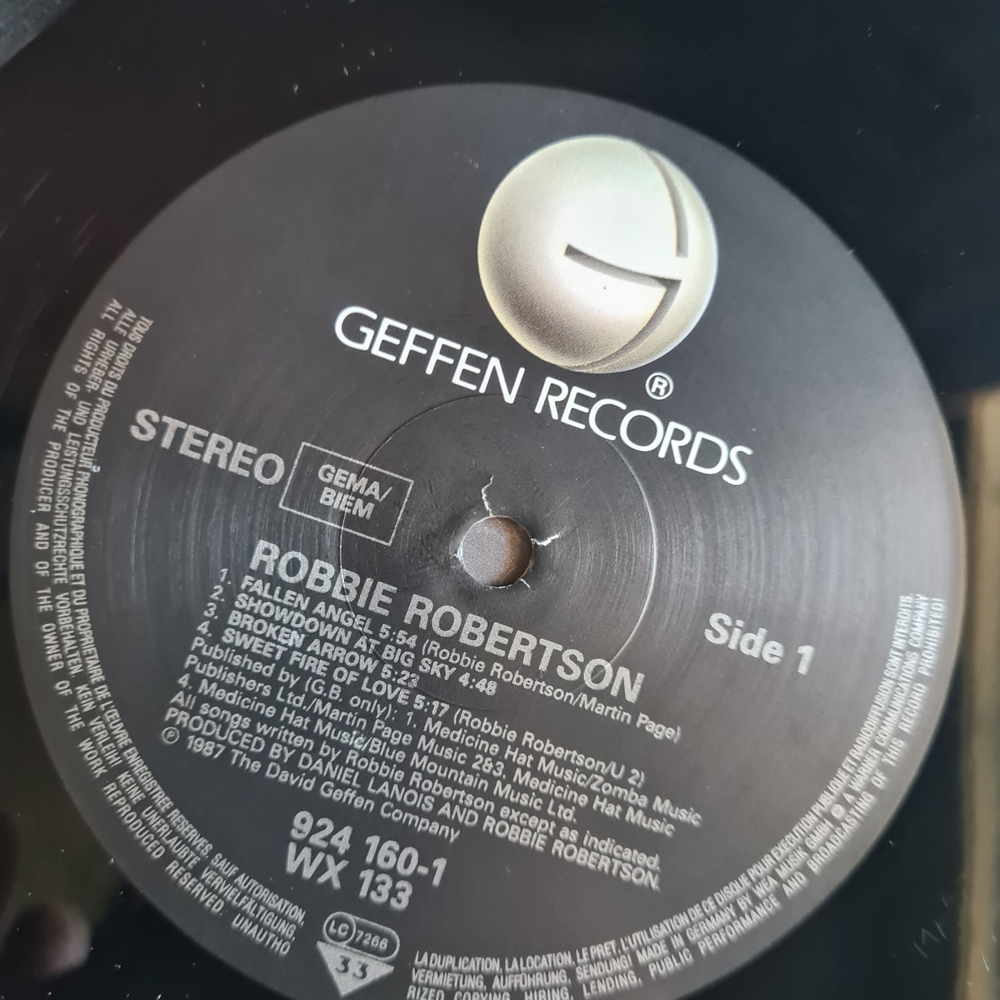 Robbie Robertson – Robbie Robertson - 1987 (European pressing) - Vinyl Record LP - Sound Hound Records