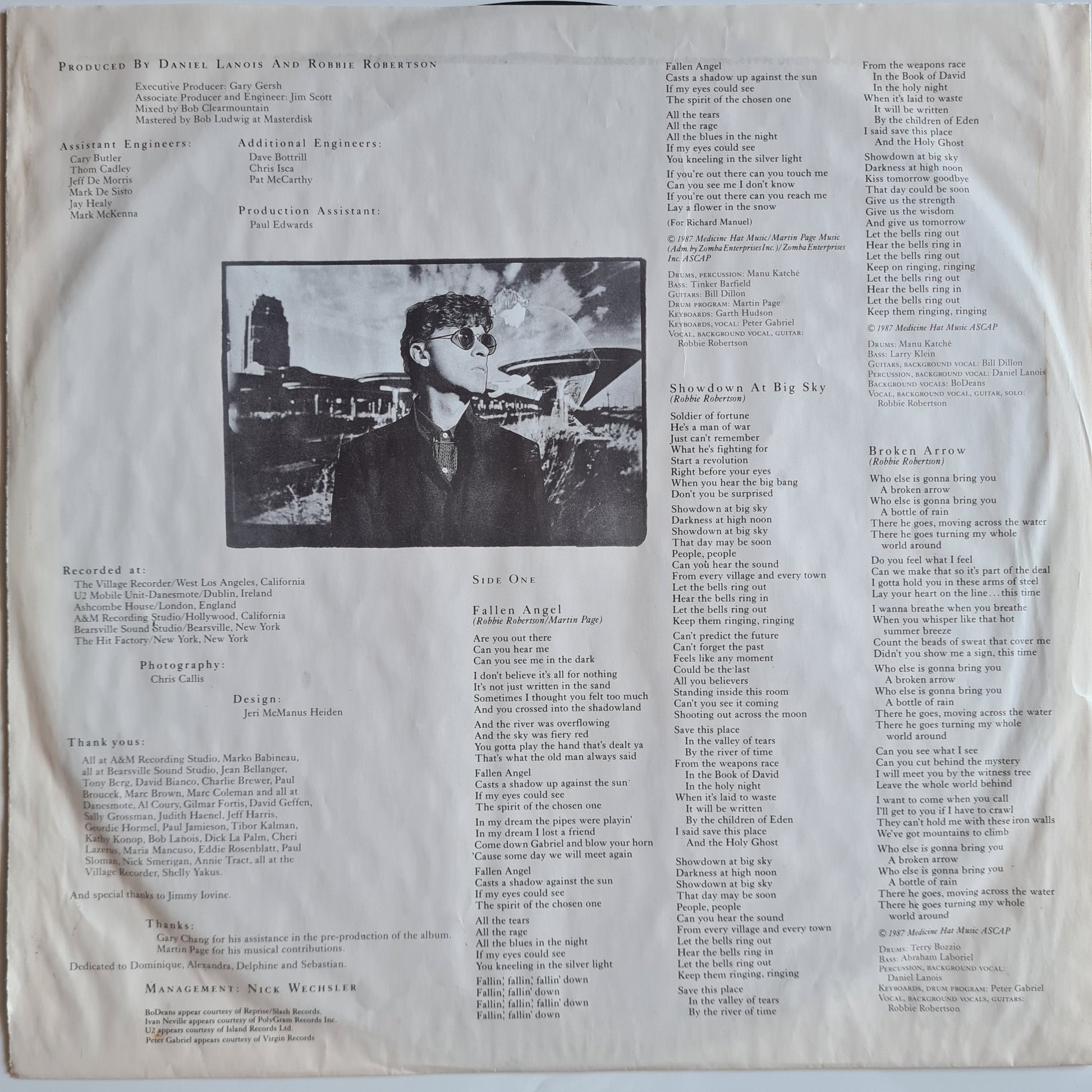 Robbie Robertson – Robbie Robertson - 1987 (European pressing) - Vinyl Record LP - Sound Hound Records