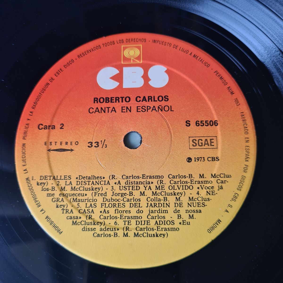 Roberto Carlos – Canta En Español - 1973 - Vinyl Record LP 🇧🇷