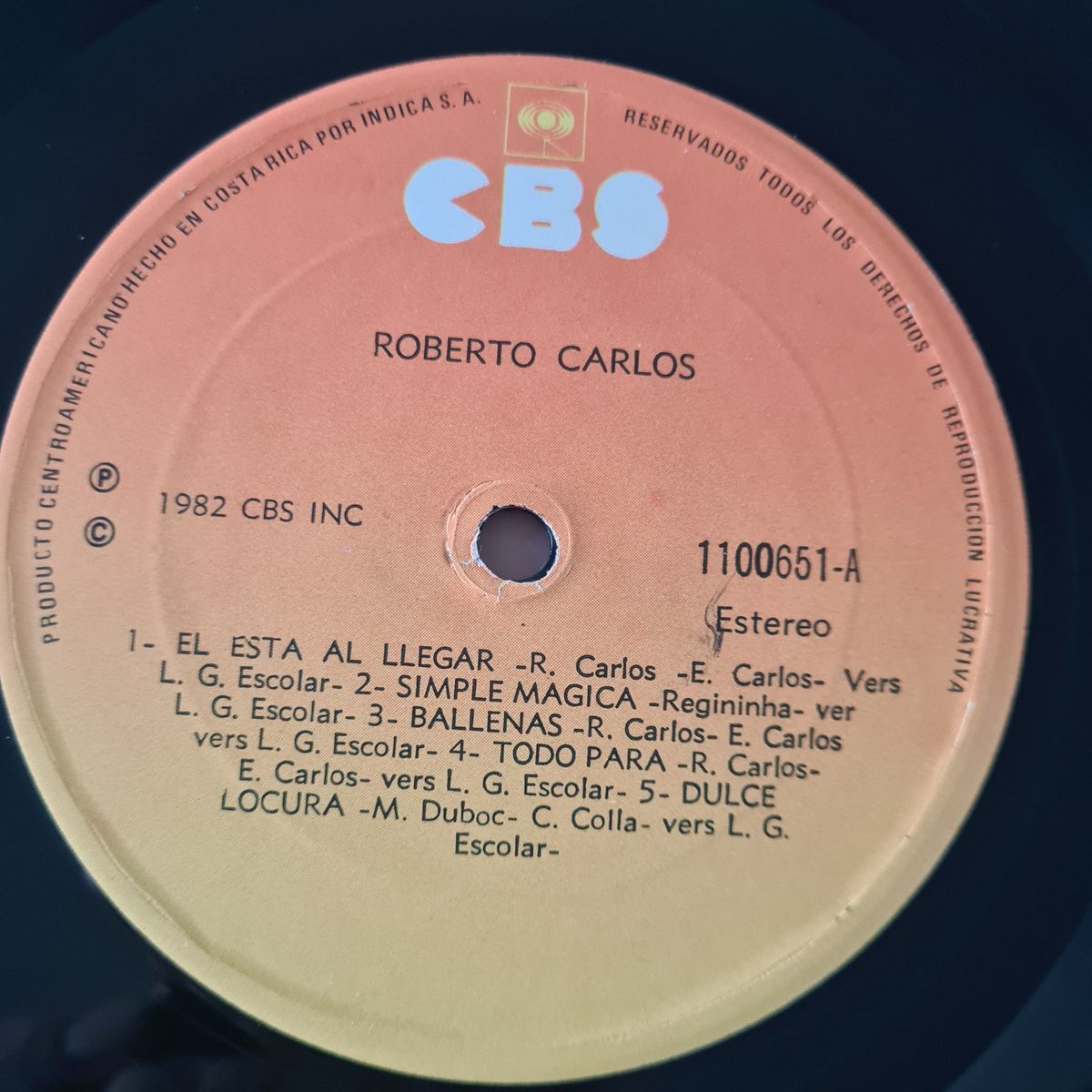 Roberto Carlos – Roberto Carlos - 1981 (Costa Rica Pressing) - Vinyl Record LP 🇧🇷