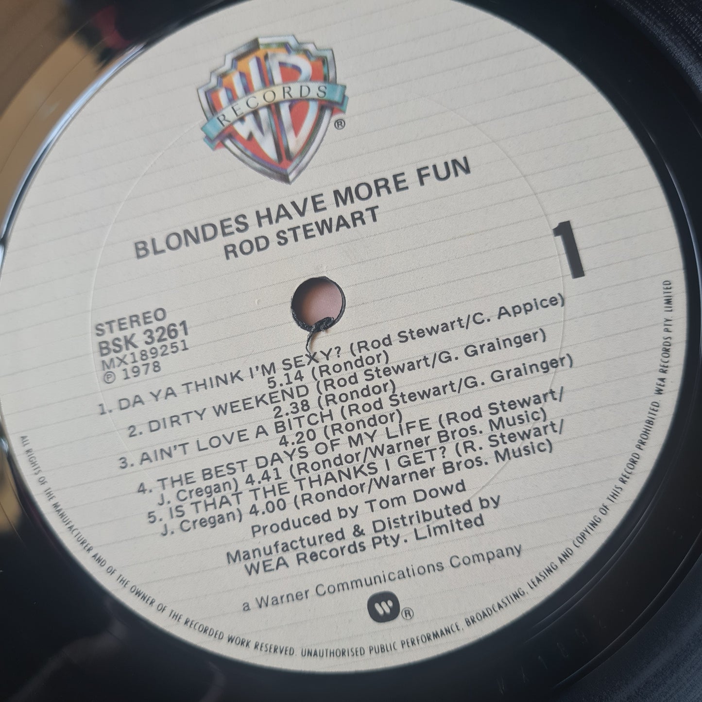 Rod Stewart – Blondes Have More Fun- 1978 (Gatefold) - Vinyl Record LP - Sound Hound Records