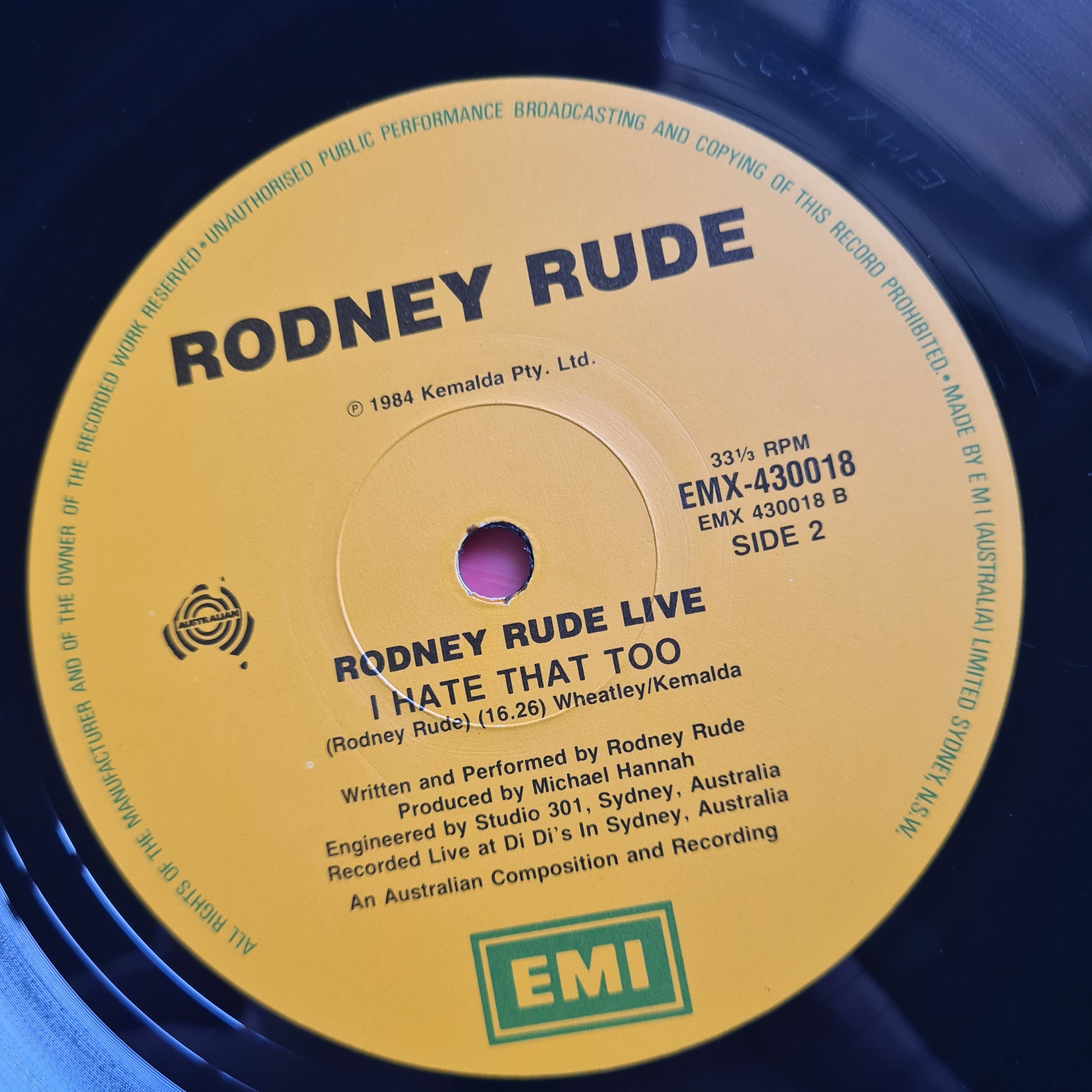 Rodney Rude – Live - 1984 - Vinyl Record LP (Australian Comedy) - Sound Hound Records