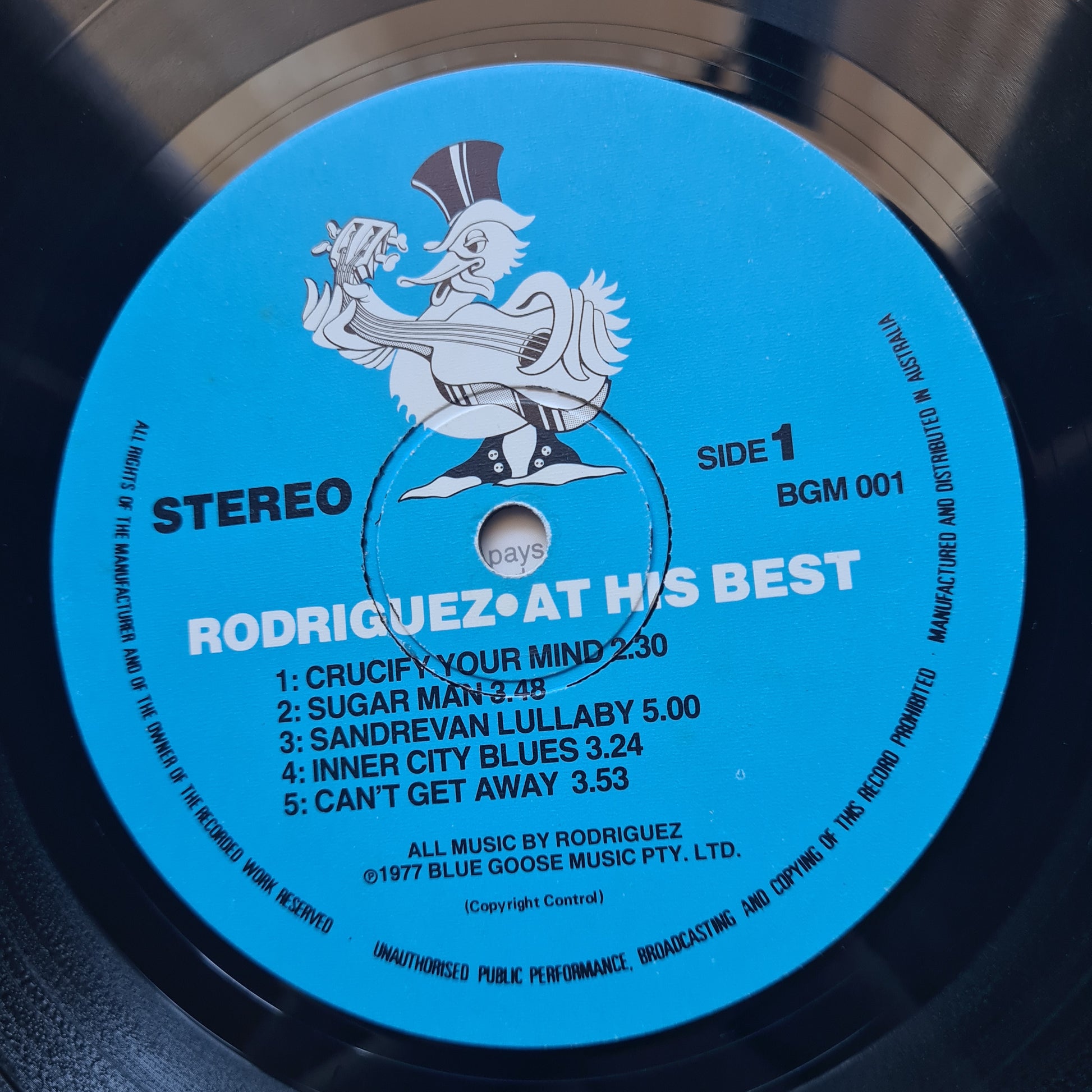 Rodriguez – At His Best - 1977 (Australian Pressing) - Vinyl Record LP (see description) - Sound Hound Records