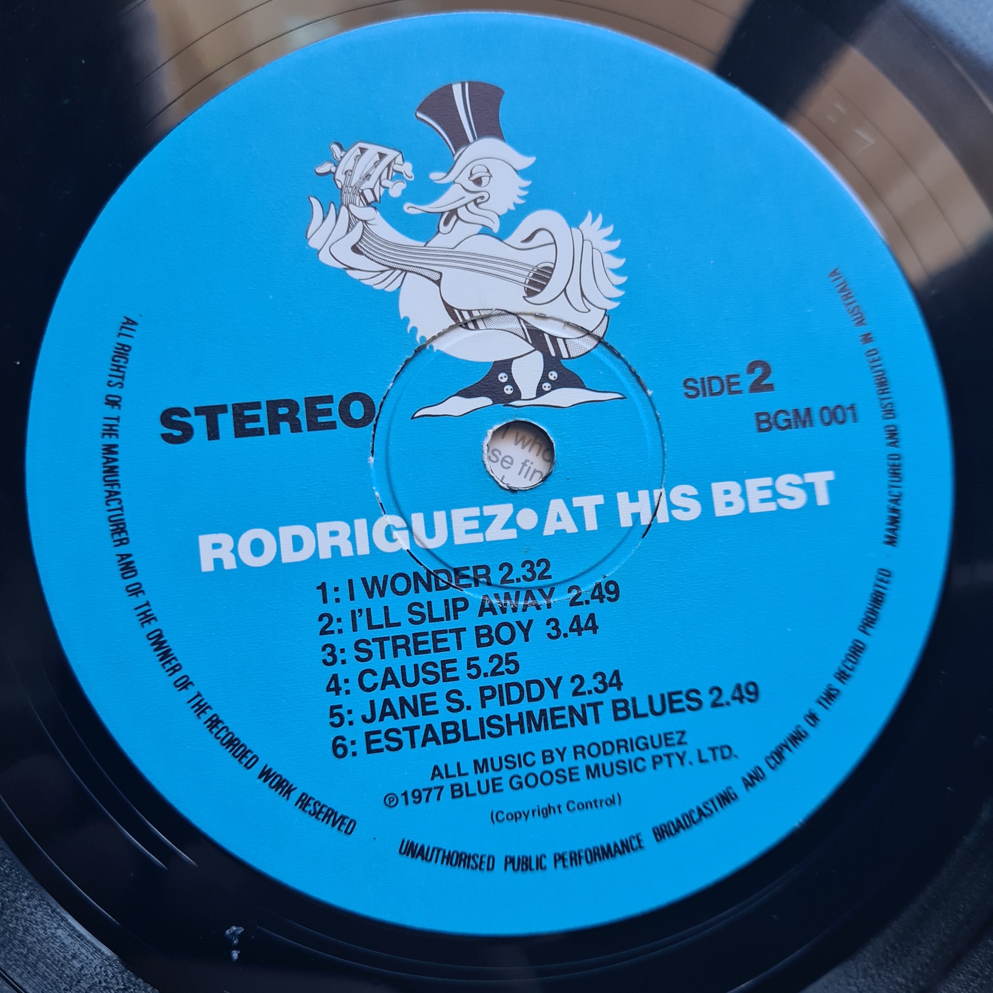 Rodriguez – At His Best - 1977 (Australian Pressing) - Vinyl Record LP (see description) - Sound Hound Records