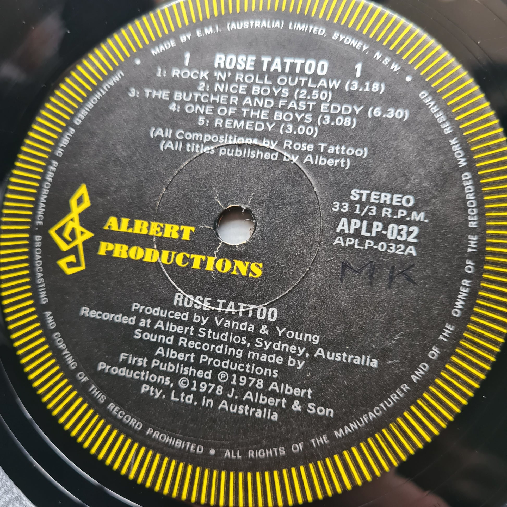 Rose Tattoo – Rose Tattoo - 1978 (1980 2nd Australian Pressing Gatefold) - Vinyl Record LP - Sound Hound Records