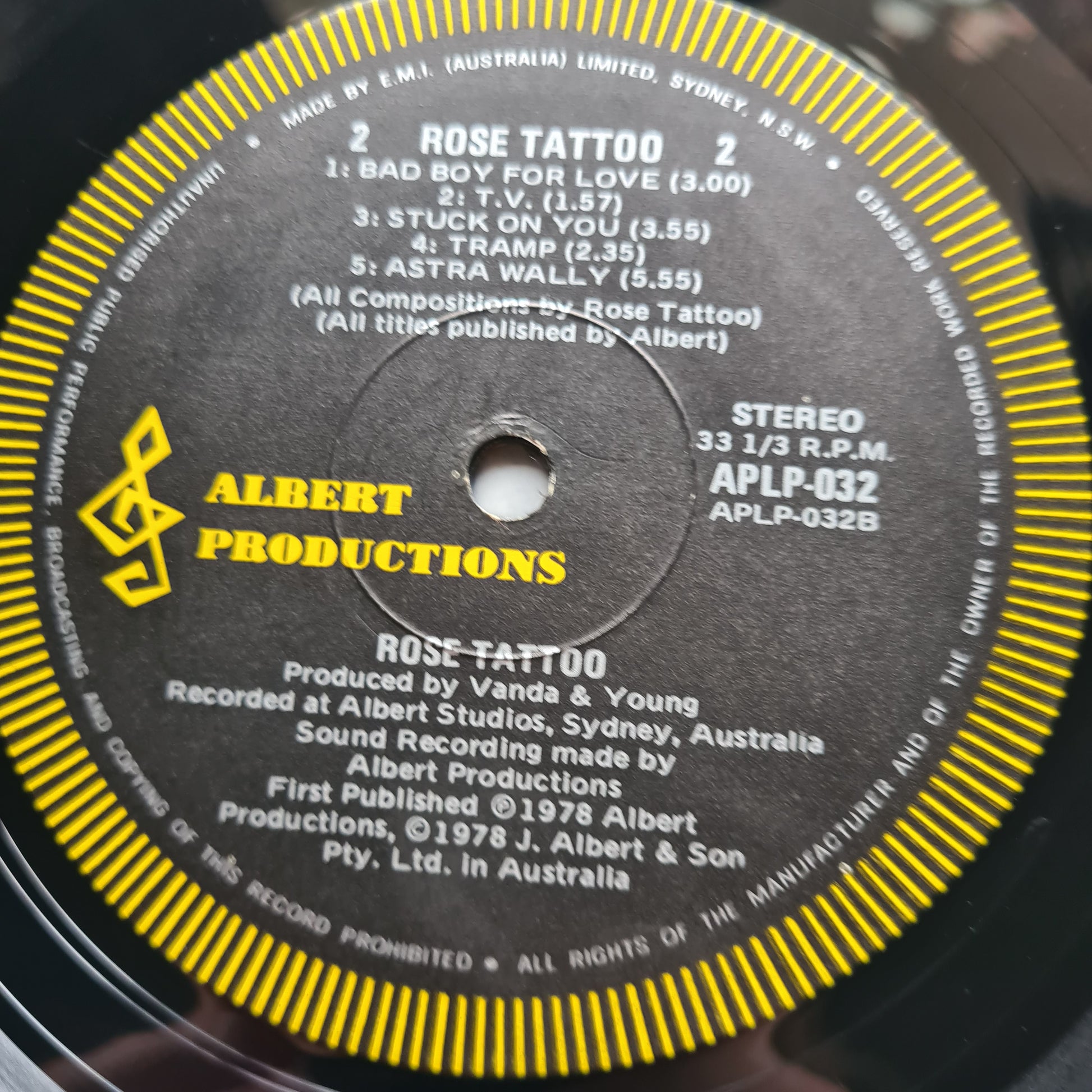 Rose Tattoo – Rose Tattoo - 1978 (1980 2nd Australian Pressing Gatefold) - Vinyl Record LP - Sound Hound Records