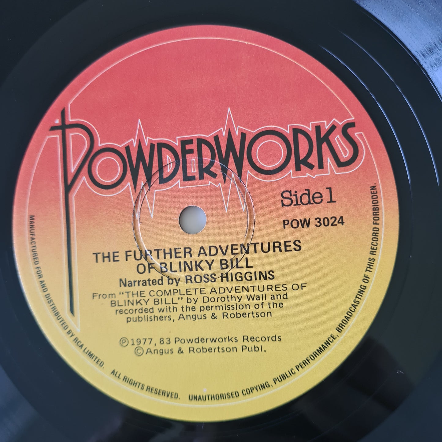 Ross Higgins – The Further Adventures Of Blinky Bill - 1977 (1983 Reissue) - Vinyl Record LP - Sound Hound Records