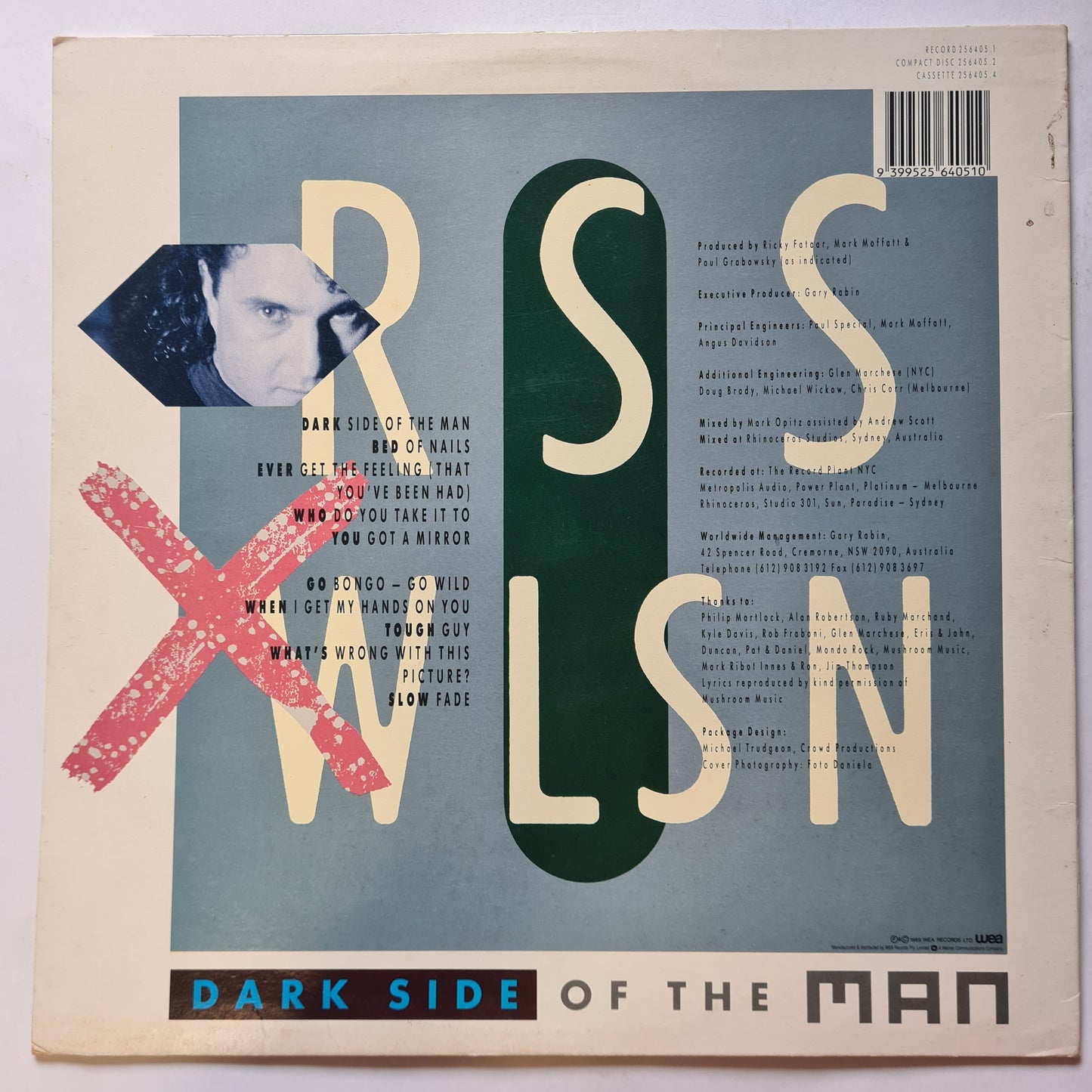 Ross Wilson – Dark Side Of The Man - 1989 - Vinyl Record LP (SIGNED BY ROSS WILSON) - Sound Hound Records