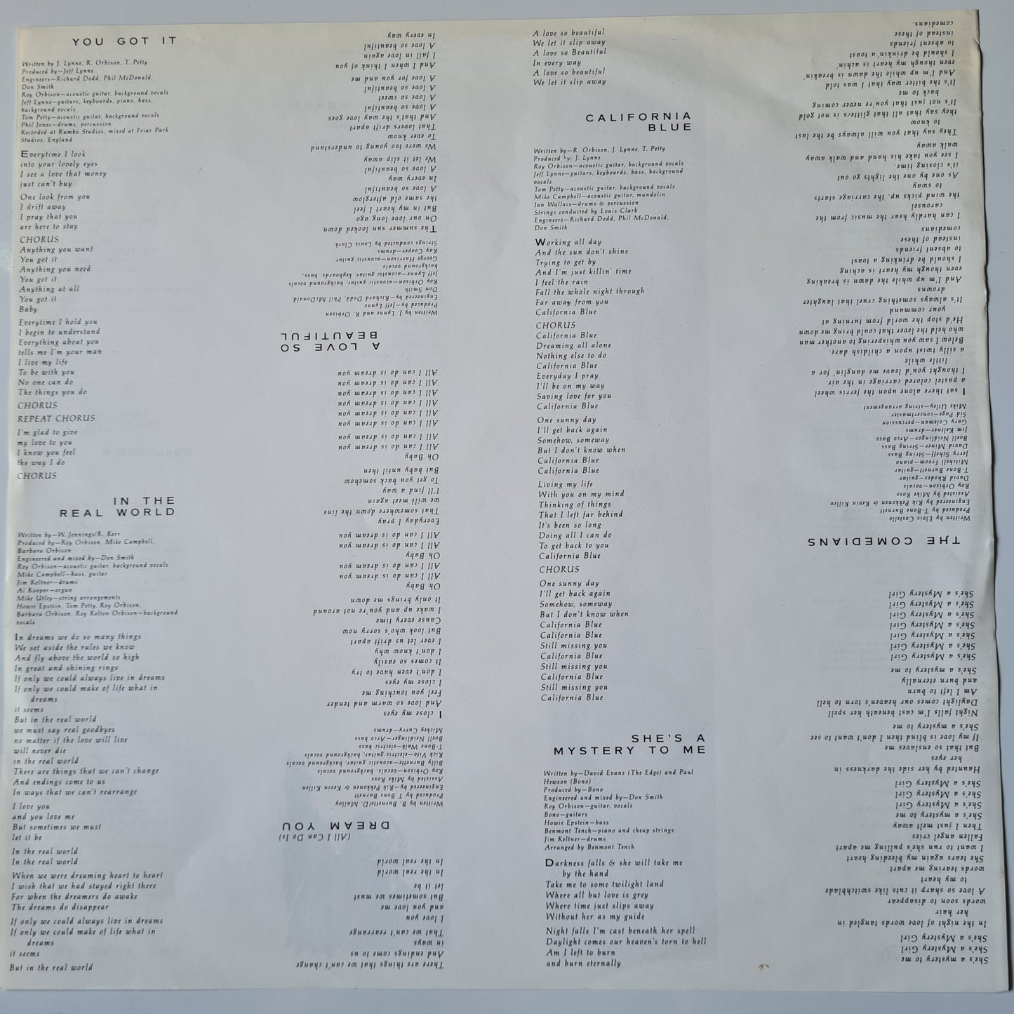 Roy Orbison – Mystery Girl - 1989 (Limited Edition with 12" Single w/ K.D Lang)  - Vinyl Record LP - Sound Hound Records