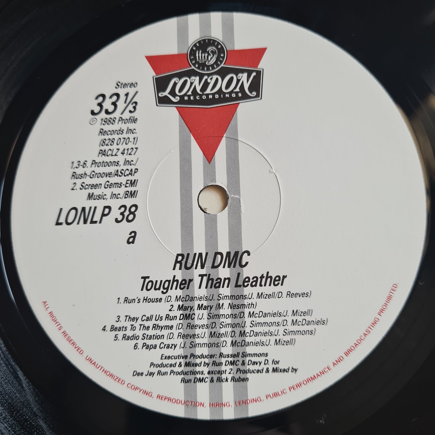 Run DMC – Tougher Than Leather - 1988 - Vinyl Record LP (near mint) - Sound Hound Records