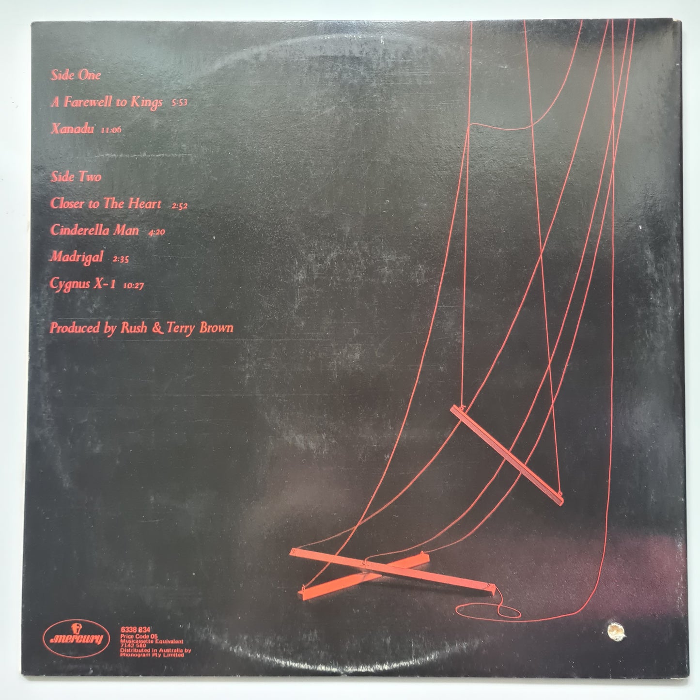 Rush – A Farewell To Kings - 1977 (Rare Light Blue Label Australian Pressing) - Vinyl Record LP (near mint) - Sound Hound Records