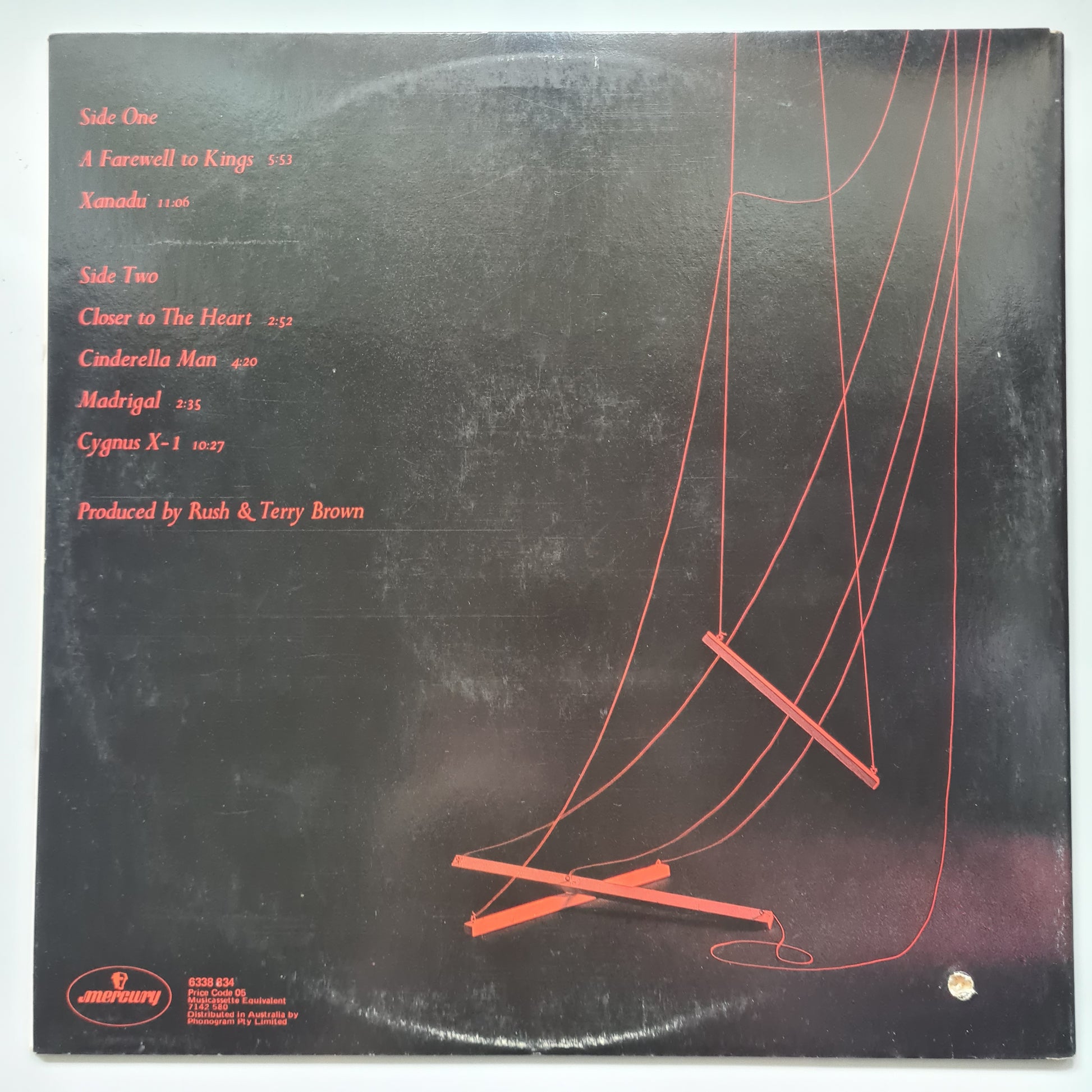 Rush – A Farewell To Kings - 1977 (Rare Light Blue Label Australian Pressing) - Vinyl Record LP (near mint) - Sound Hound Records