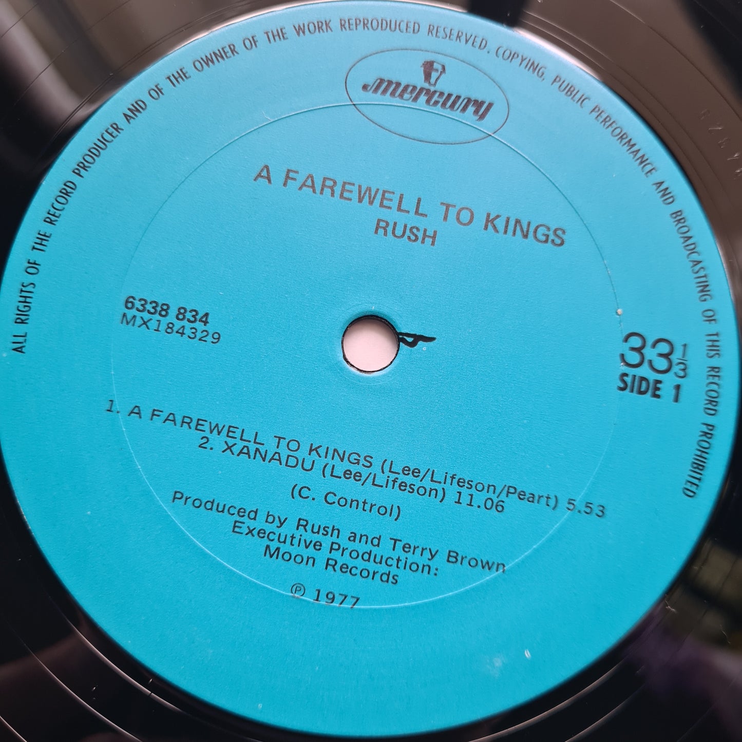 Rush – A Farewell To Kings - 1977 (Rare Light Blue Label Australian Pressing) - Vinyl Record LP (near mint) - Sound Hound Records