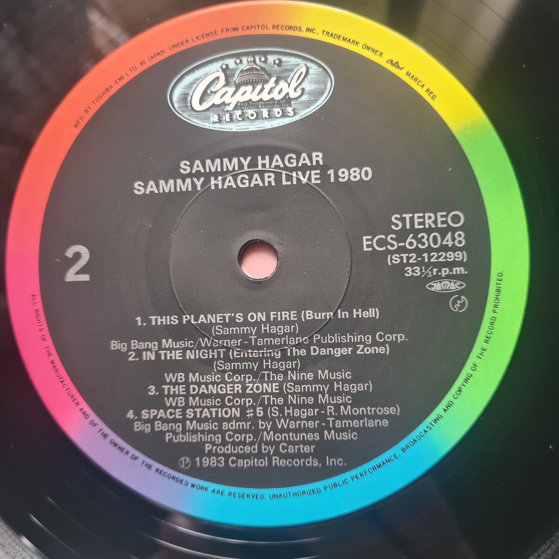 Sammy Hagar (Van Halen) – Live - 1980 (Japanese Pressing) - Vinyl Record LP - Sound Hound Records