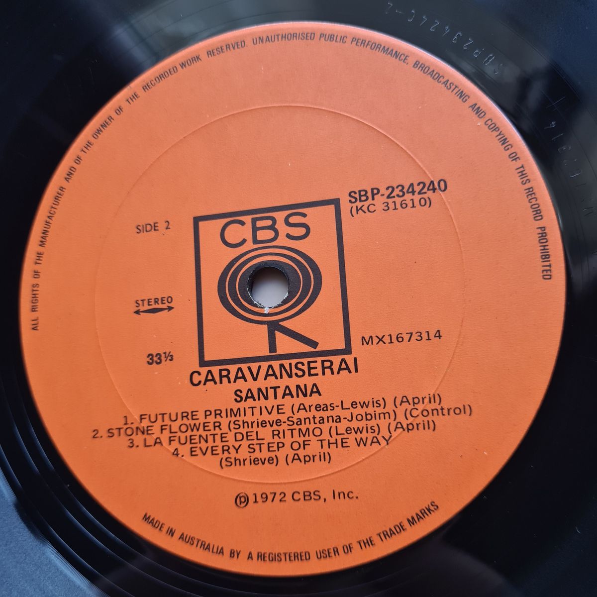 Santana – Caravanserai - 1972 (Australian Pressing) - Vinyl Record LP
