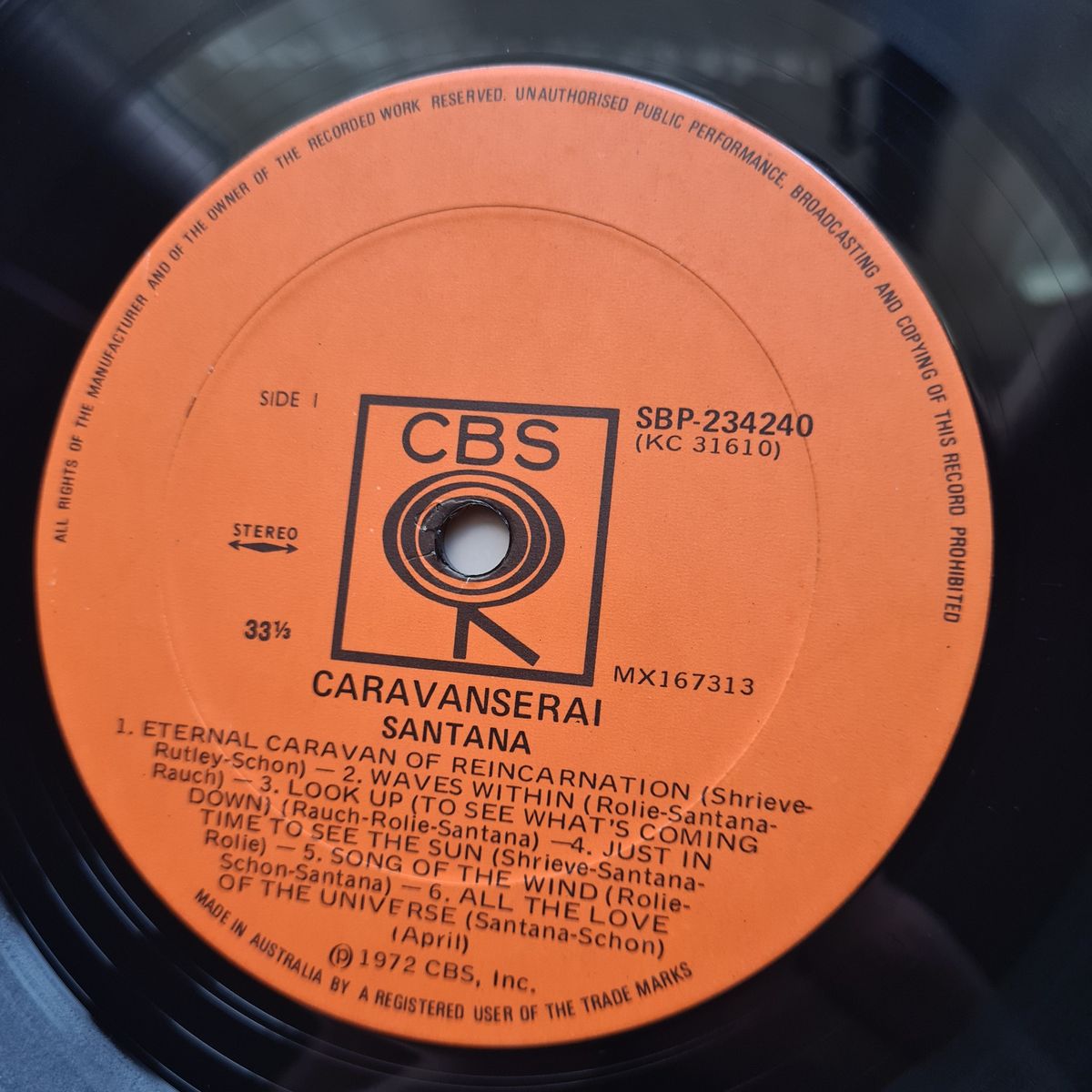 Santana – Caravanserai - 1972 (Australian Pressing) - Vinyl Record LP