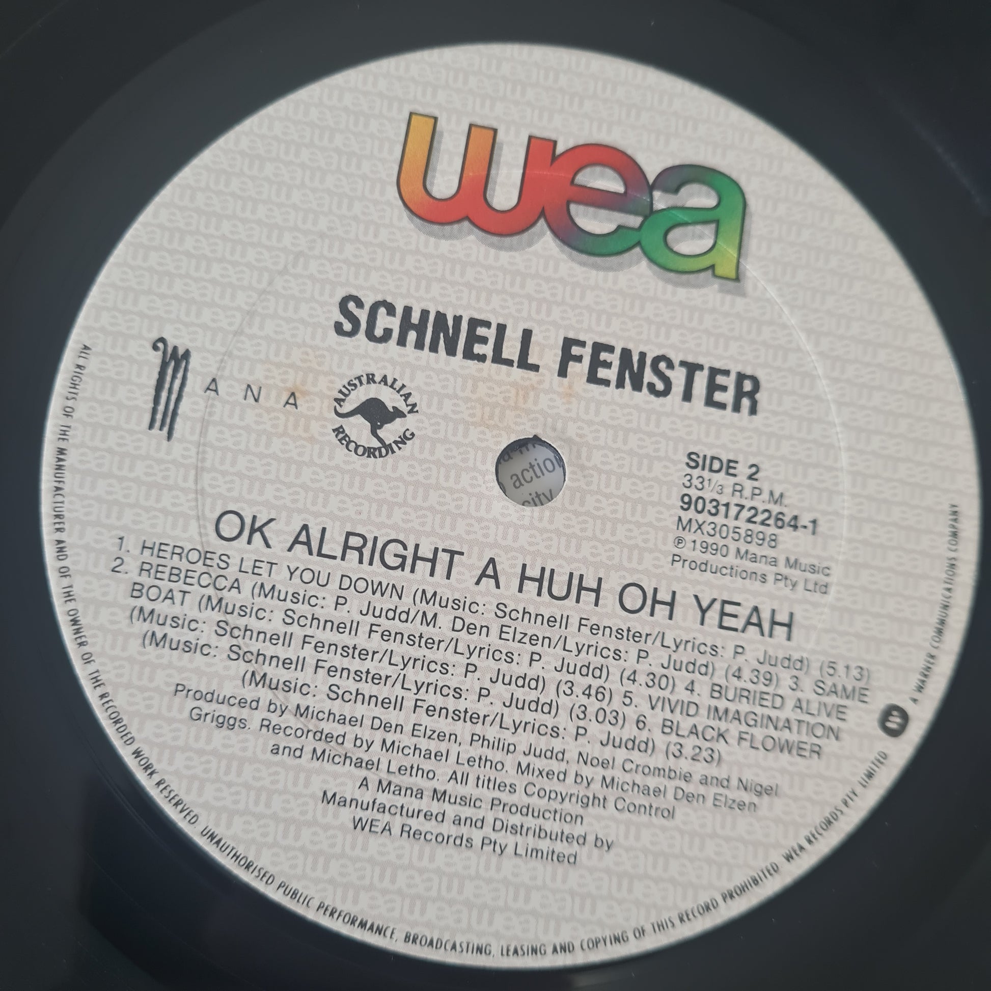 Schnell Fenster (Split Enz) - OK Alright A Huh Oh Yeah - 1991 - Vinyl Record LP (near mint) - Sound Hound Records