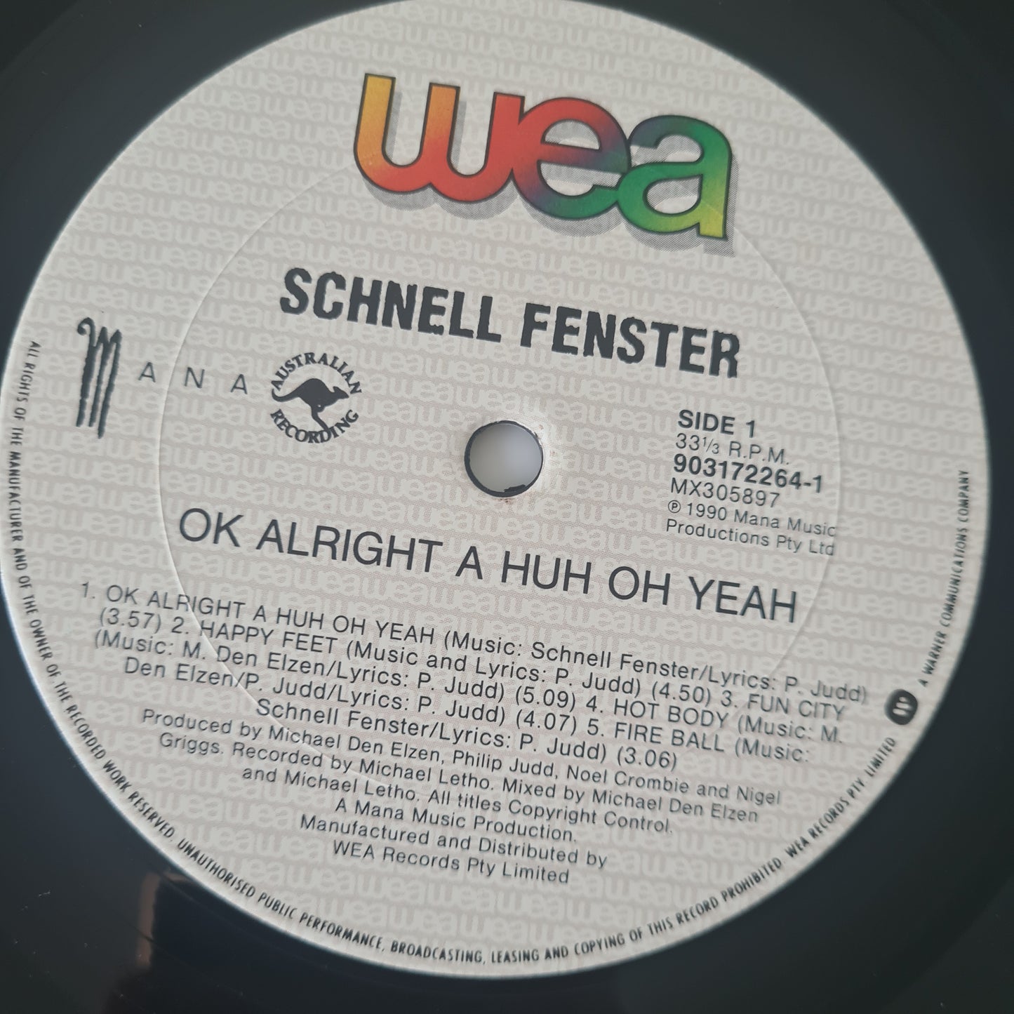 Schnell Fenster (Split Enz) - OK Alright A Huh Oh Yeah - 1991 - Vinyl Record LP (near mint) - Sound Hound Records