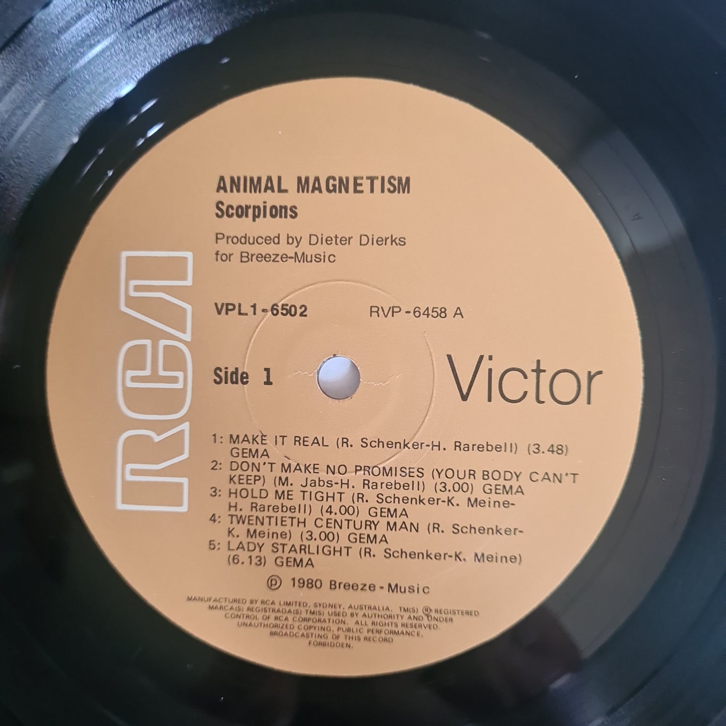 Scorpions – Animal Magnetism - 1980 - Vinyl Record LP - Sound Hound Records