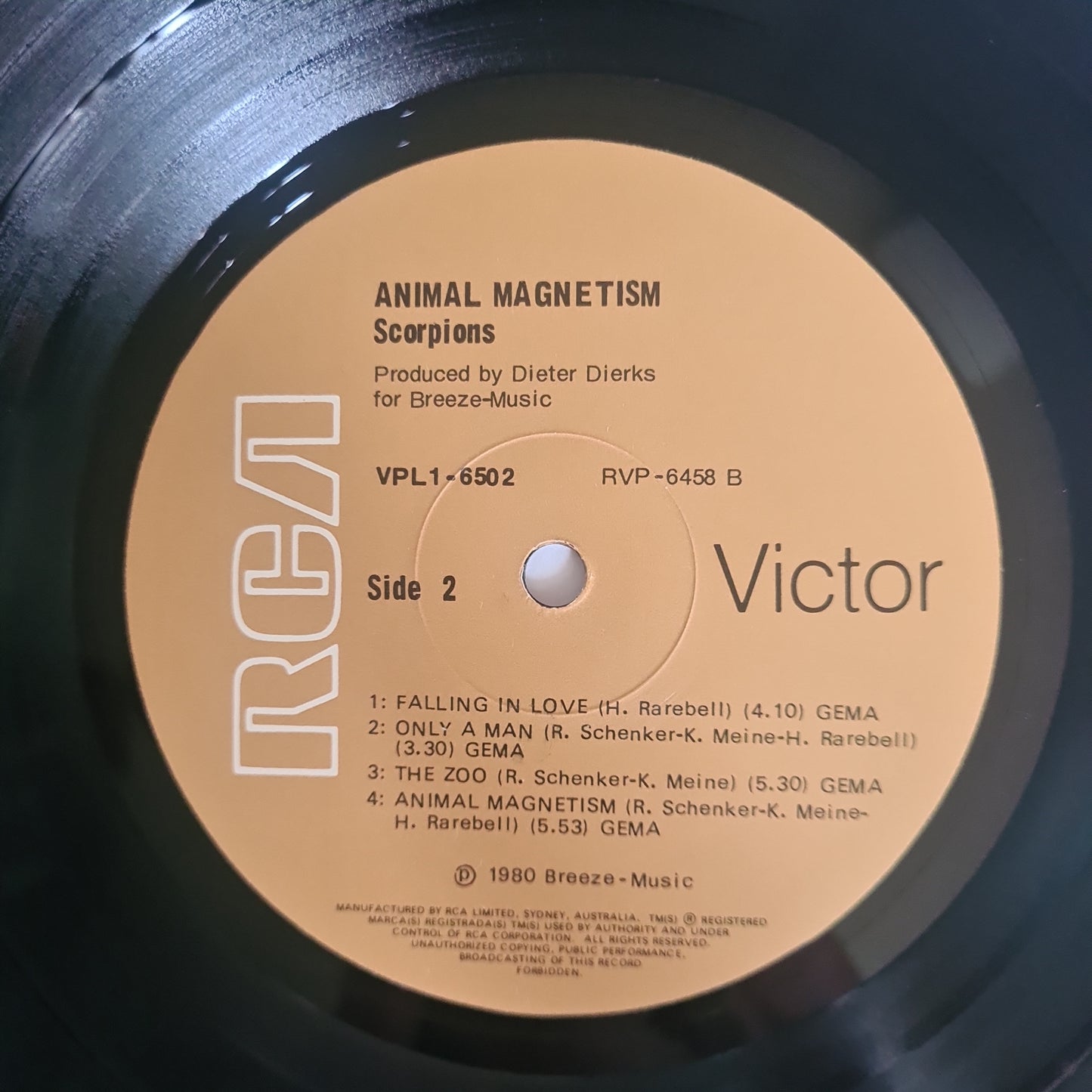 Scorpions – Animal Magnetism - 1980 - Vinyl Record LP - Sound Hound Records