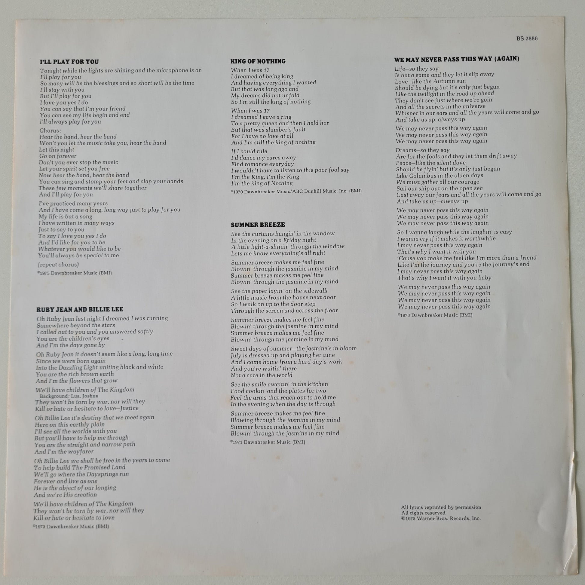 Seals & Crofts – Greatest Hits - 1975 - Vinyl Record LP - Sound Hound Records