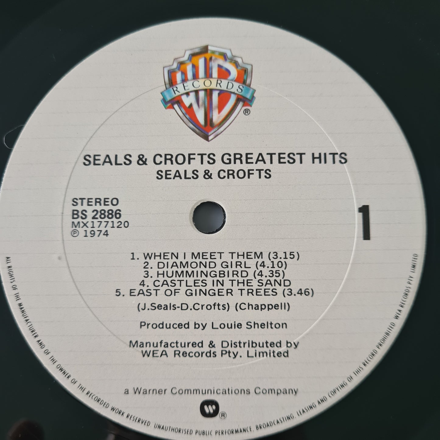 Seals & Crofts – Greatest Hits - 1975 - Vinyl Record LP - Sound Hound Records