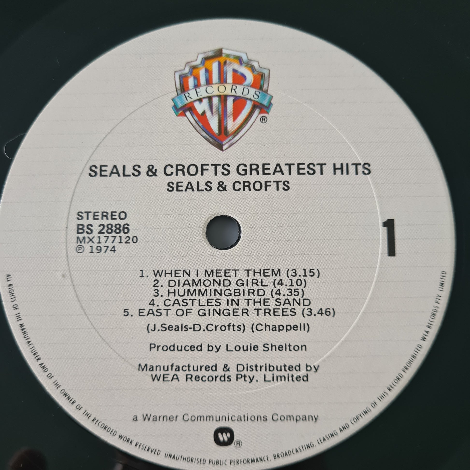 Seals & Crofts – Greatest Hits - 1975 - Vinyl Record LP - Sound Hound Records